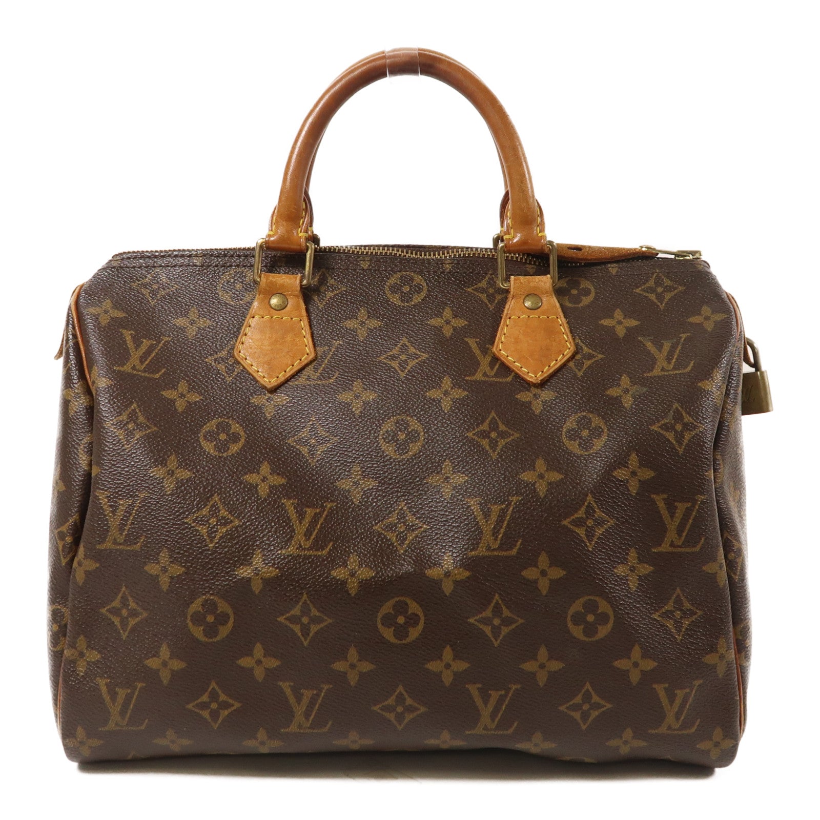 LOUIS VUITTON Monogram Speedy 30金扣手挽袋