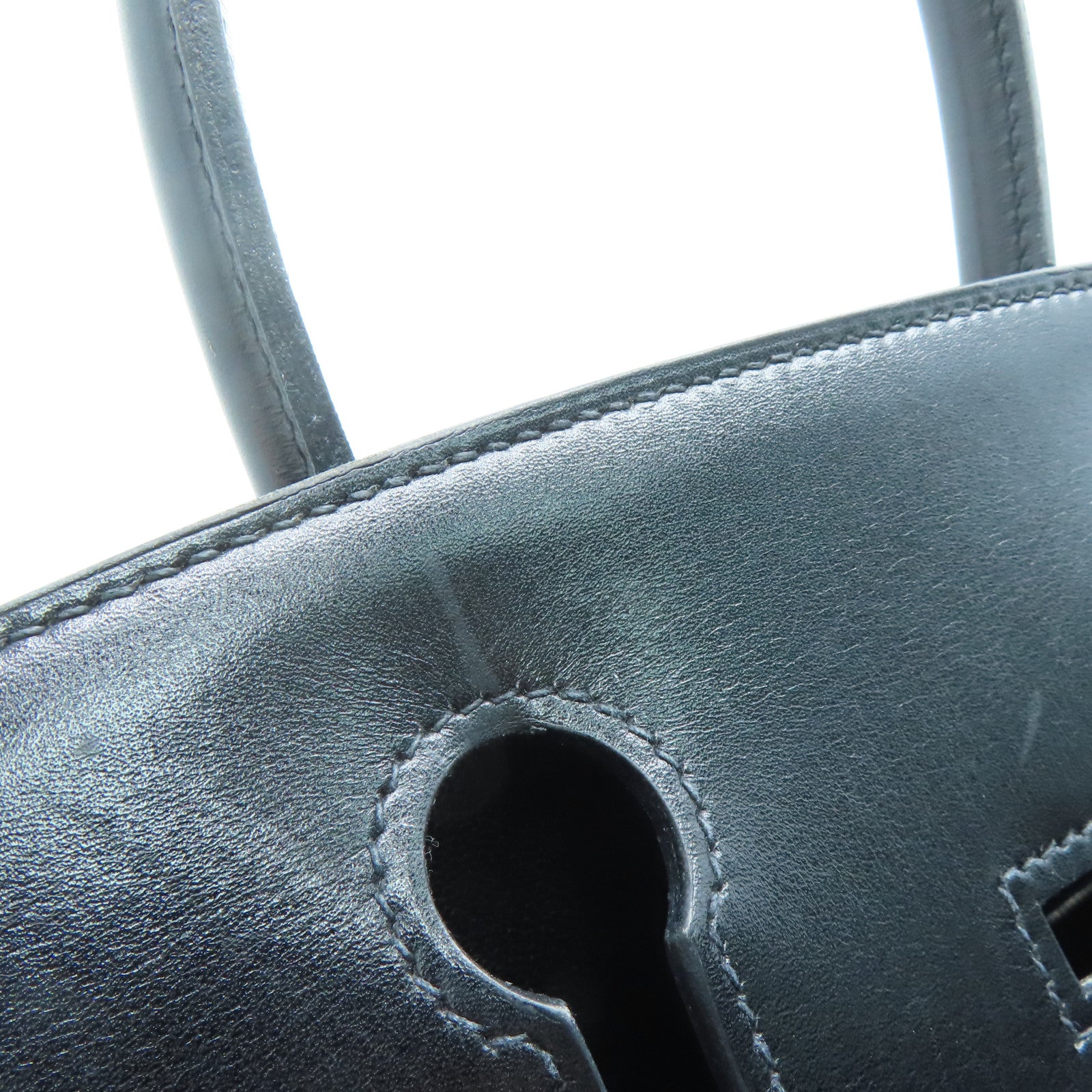 HERMES Box Calf皮革Birkin 30 So Black手挽袋黑色