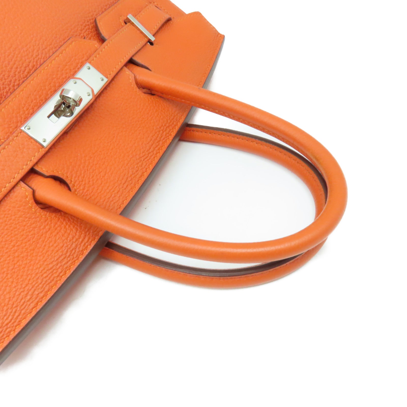 HERMES 【激減優惠】Togo Birkin 30 Hand Bag銀扣手挽袋Feu/火焰橘色