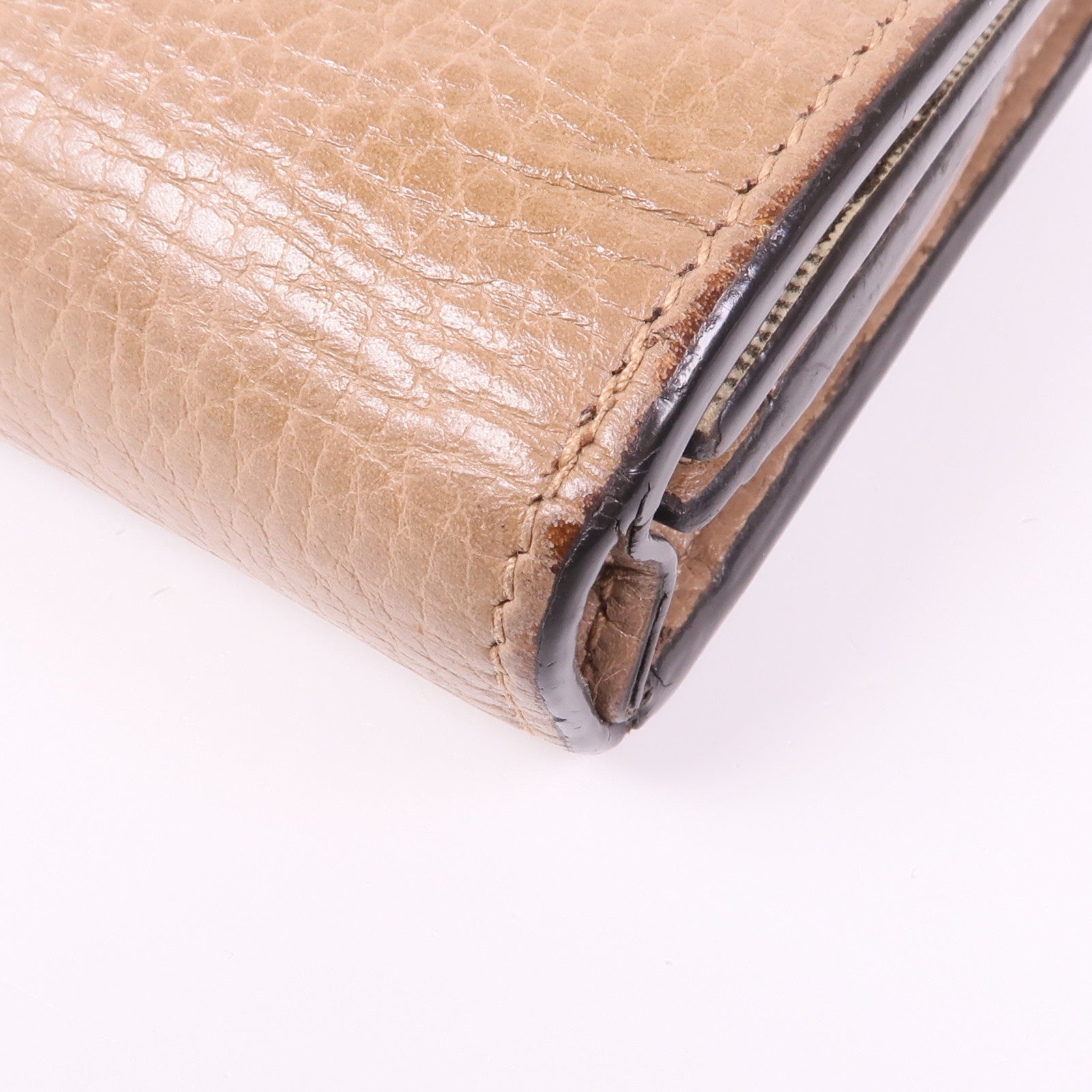 GUCCI GG GHW Wallet 598587 17WAG Leather Coated Canvas Brown