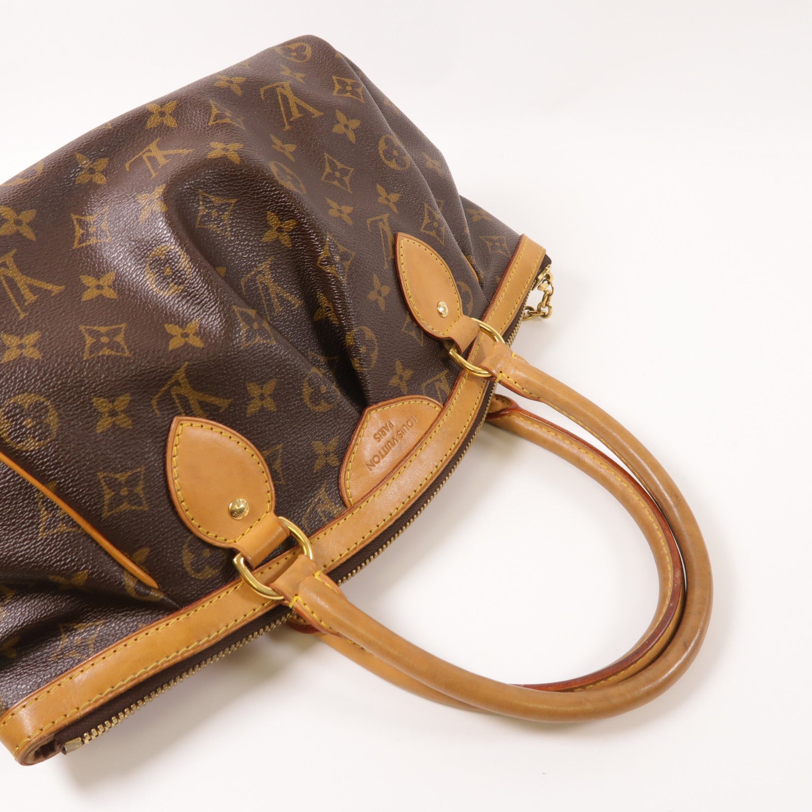 LOUIS VUITTON LV GHW Tivoli PM Handbag M40143 Monogram Brown
