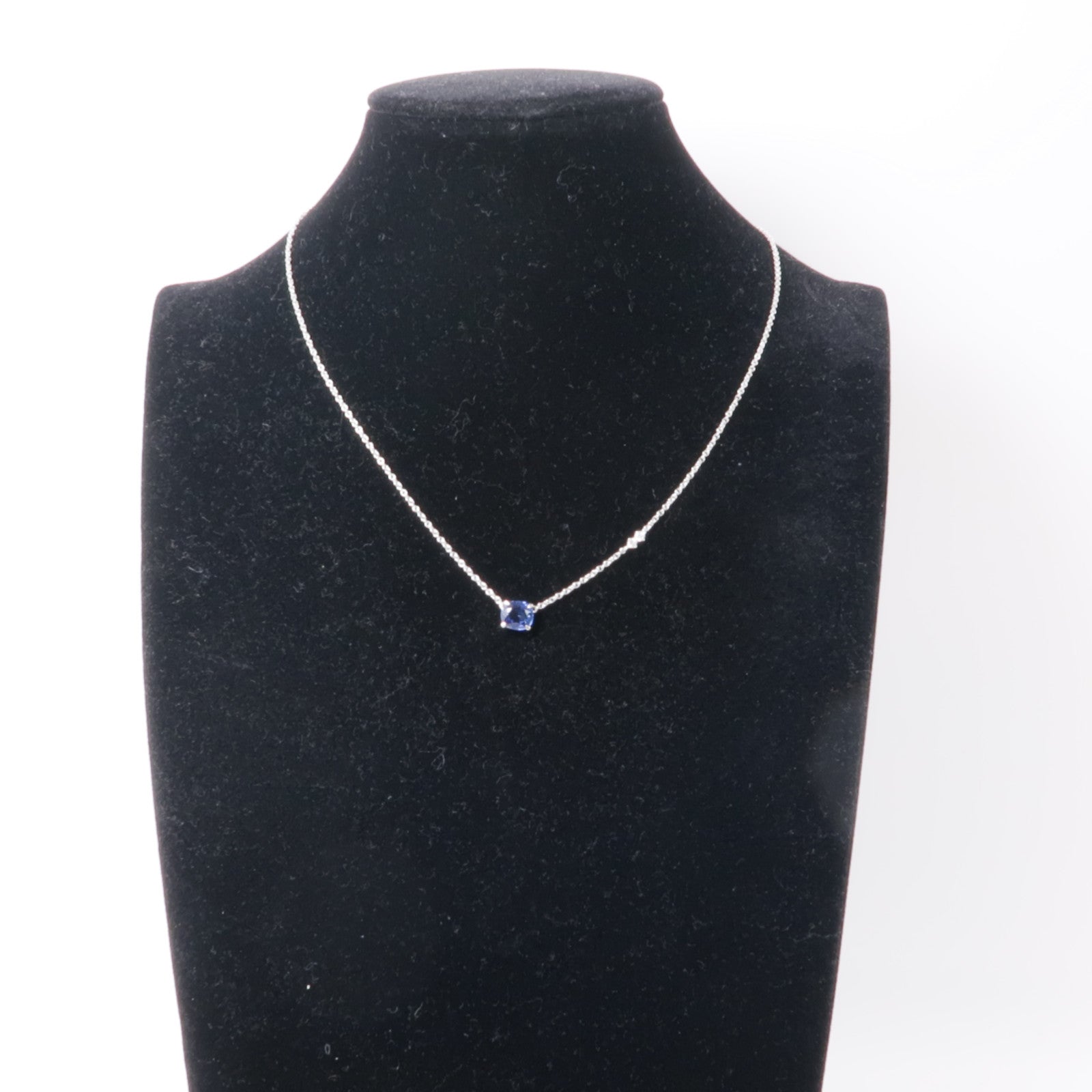 JEWELRY 【激減優惠】18K白金Diamond/Sapphire Necklace鑽石/藍寶石項鍊