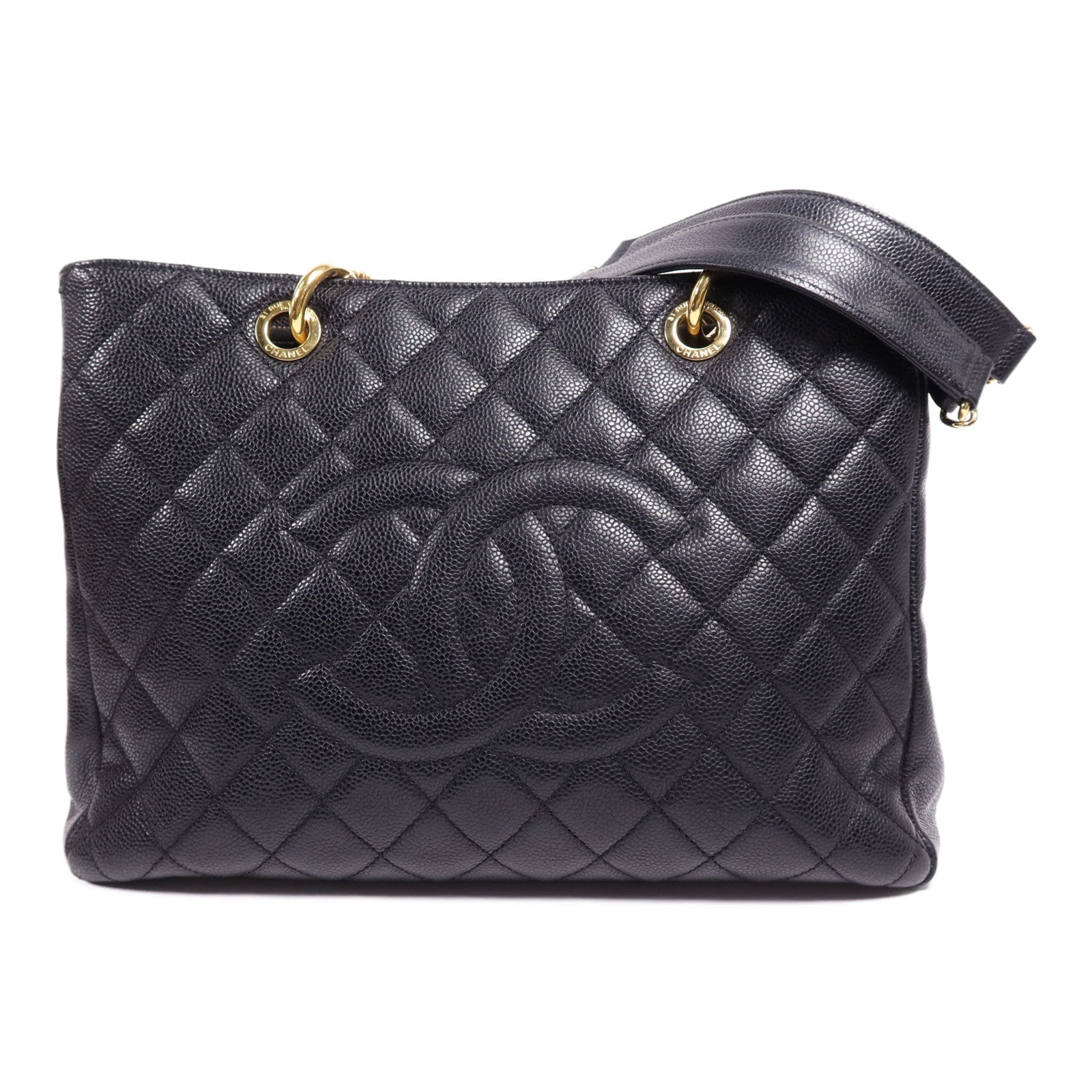 CHANEL 牛皮皮革GST Grand Shopping Tote Bag鏈帶手挽袋