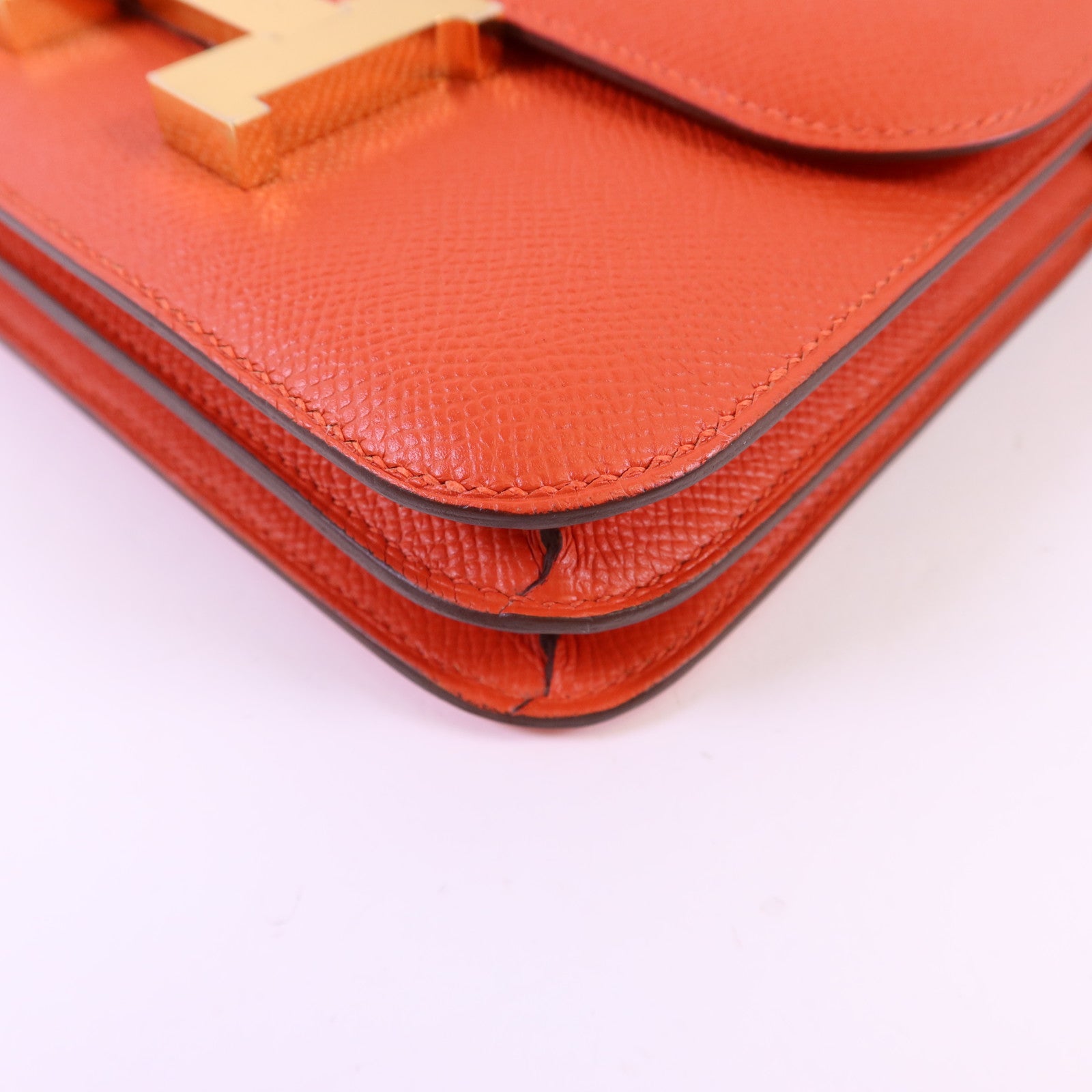 HERMES Epsom皮革Constance Mini金扣肩背袋