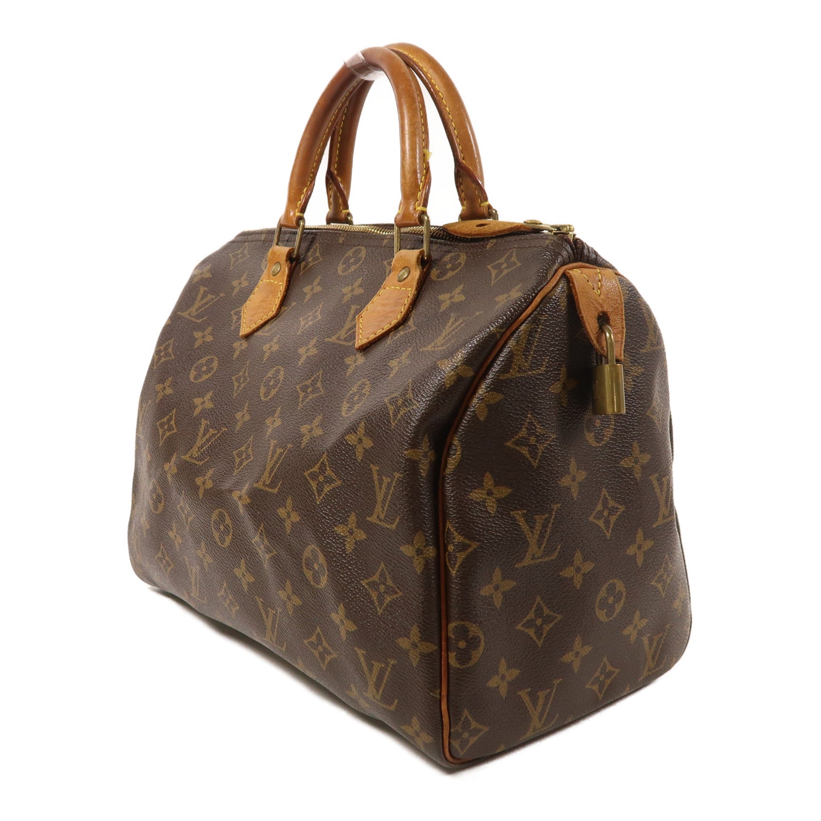 LOUIS VUITTON Monogram Speedy 30金扣手挽袋