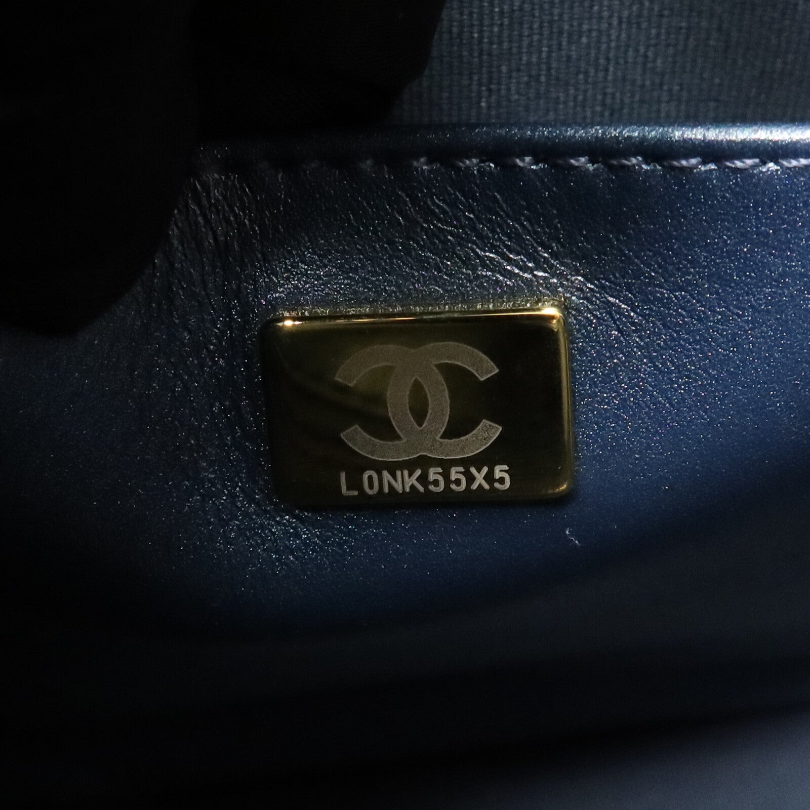CHANEL 牛仔布24S Hobo鏈帶手挽肩背兩用袋