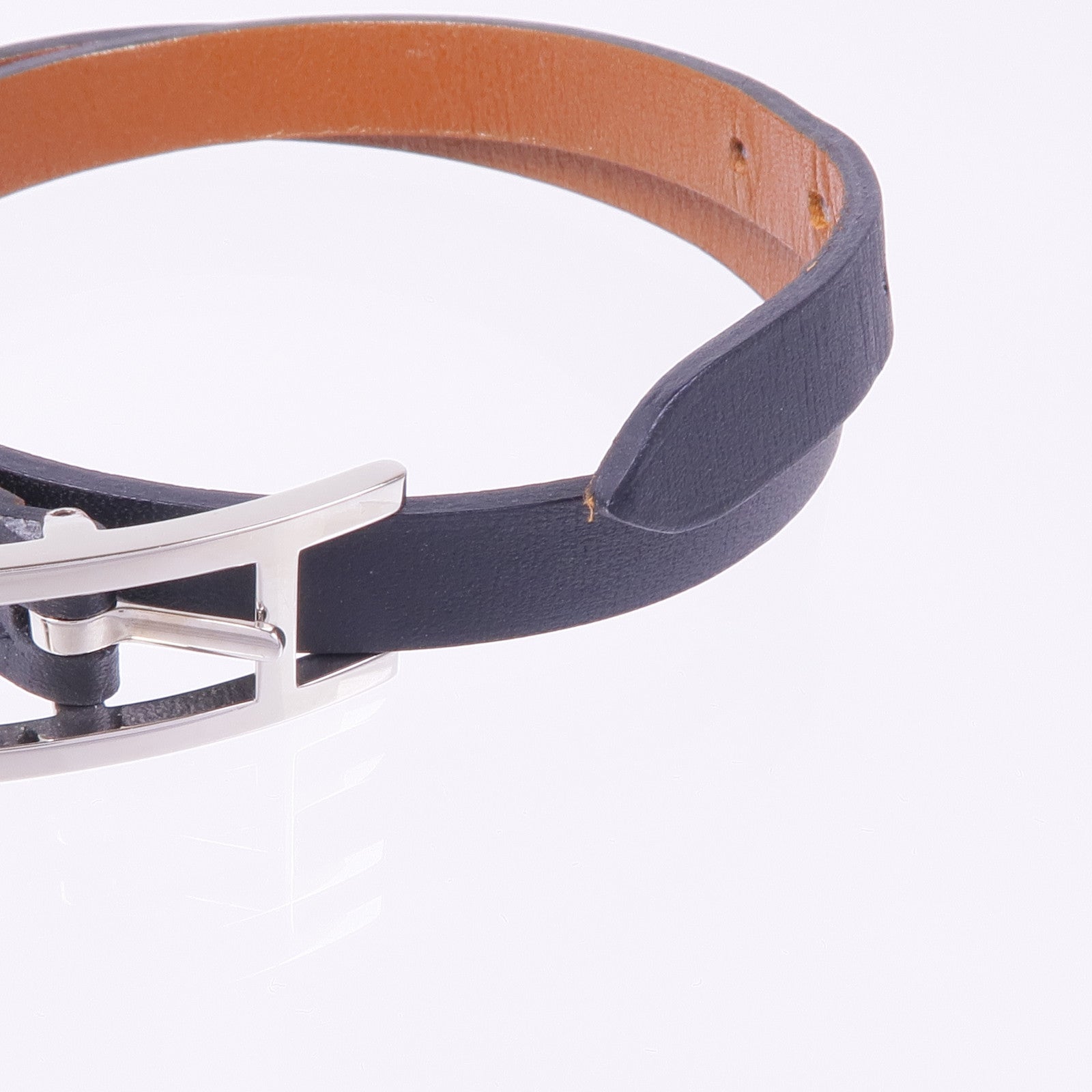 HERMES Swift皮革Behapi Double Tour銀扣手帶