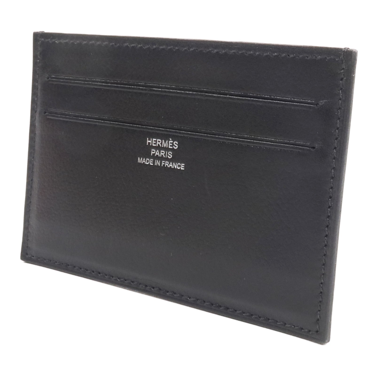 HERMES Evergrain皮革Citizen Twill Card Holder卡片套Noir