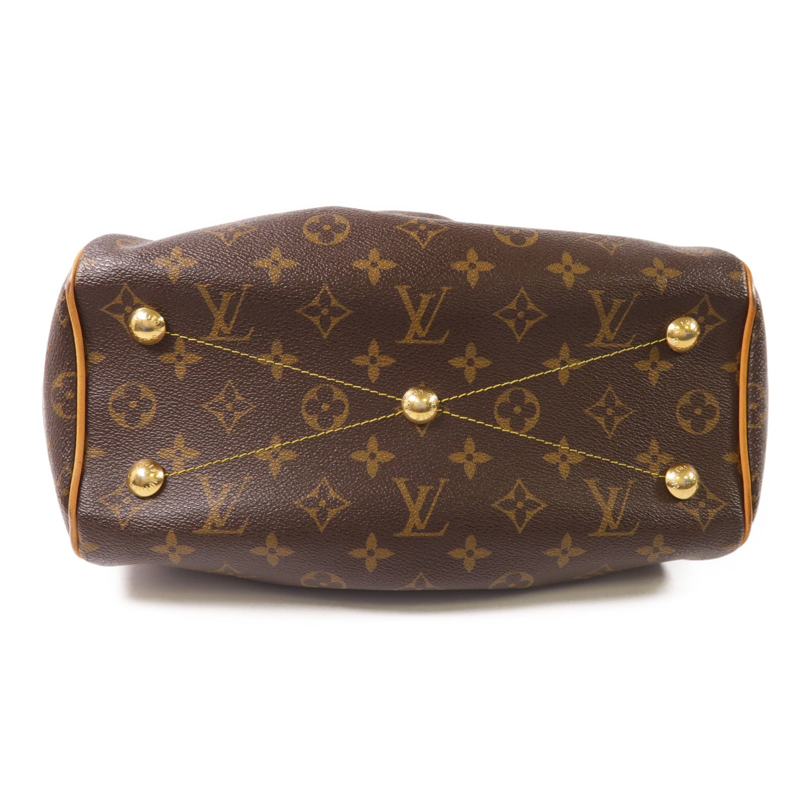 LOUIS VUITTON LV GHW Tivoli PM Handbag M40143 Monogram Brown