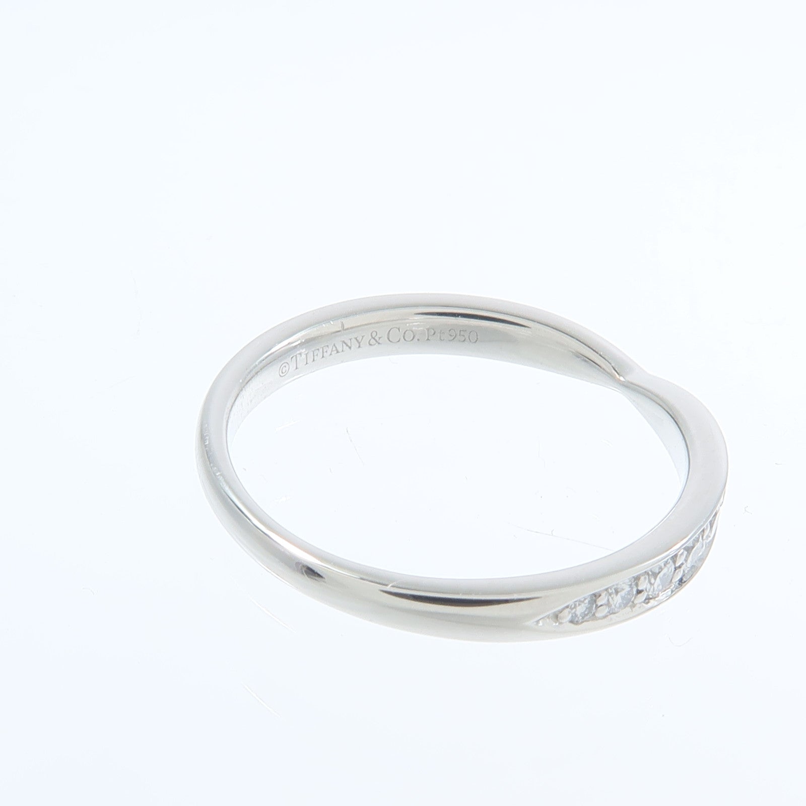 TIFFANY＆CO PT950鉑金Harmony Ring Diamond鑽石戒指