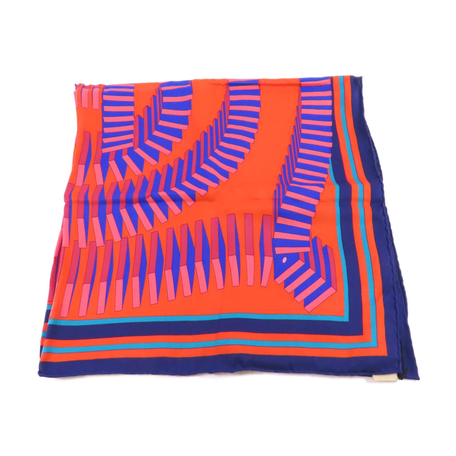 HERMES 絲質Scarf絲巾橙色/藍色/彩色