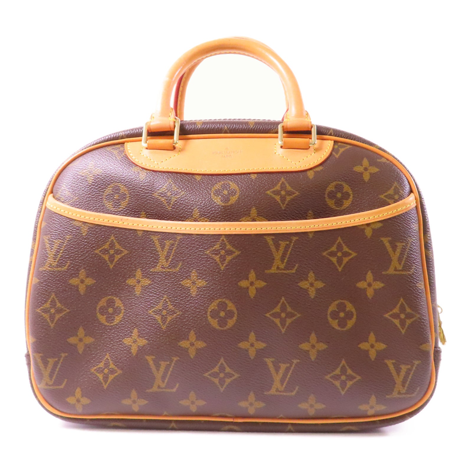 LOUIS VUITTON Monogram Trouville金扣手挽袋啡色