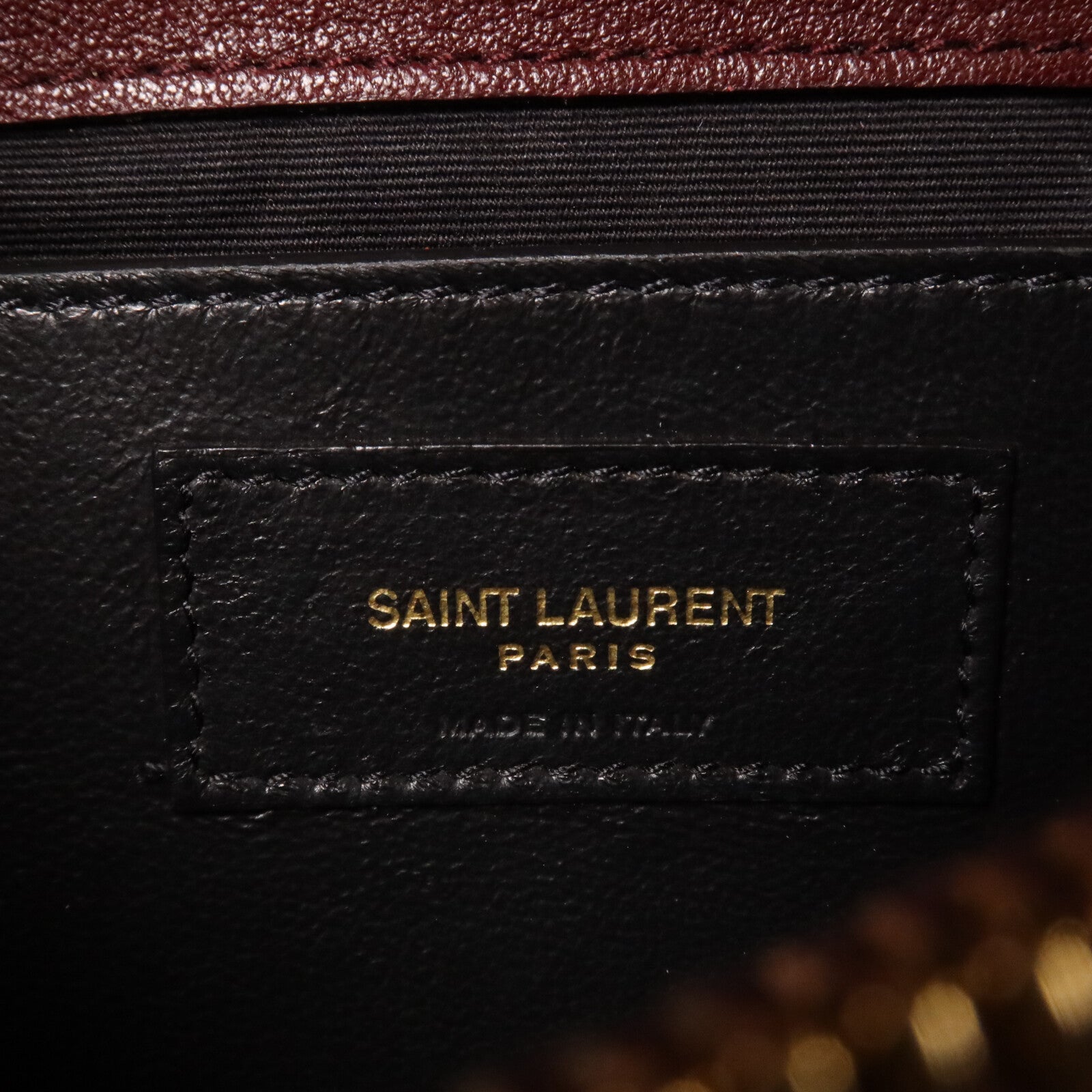 SAINT LAURENT 牛皮皮革College Large鏈帶手挽肩背兩用袋