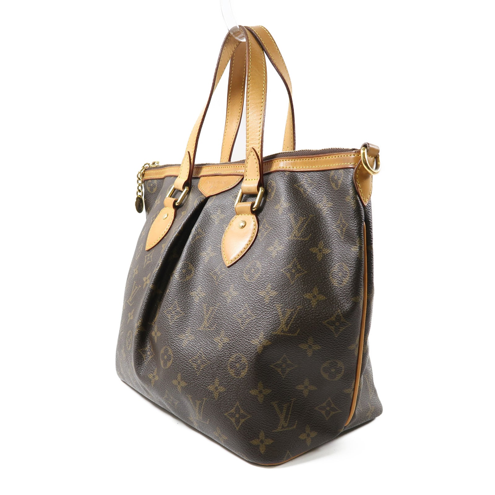 LOUIS VUITTON Monogram Palermo PM金扣手挽肩背兩用袋啡色