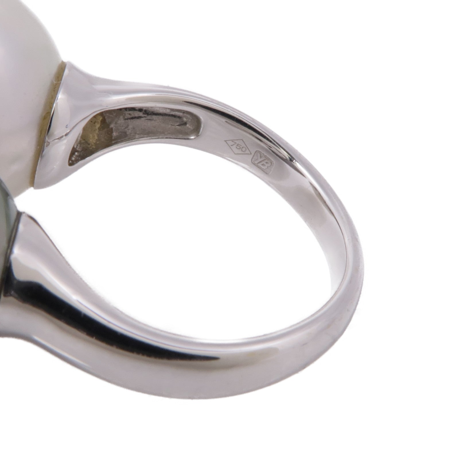 JEWELRY 18K白金Pearl Ring珍珠戒指US#5.25