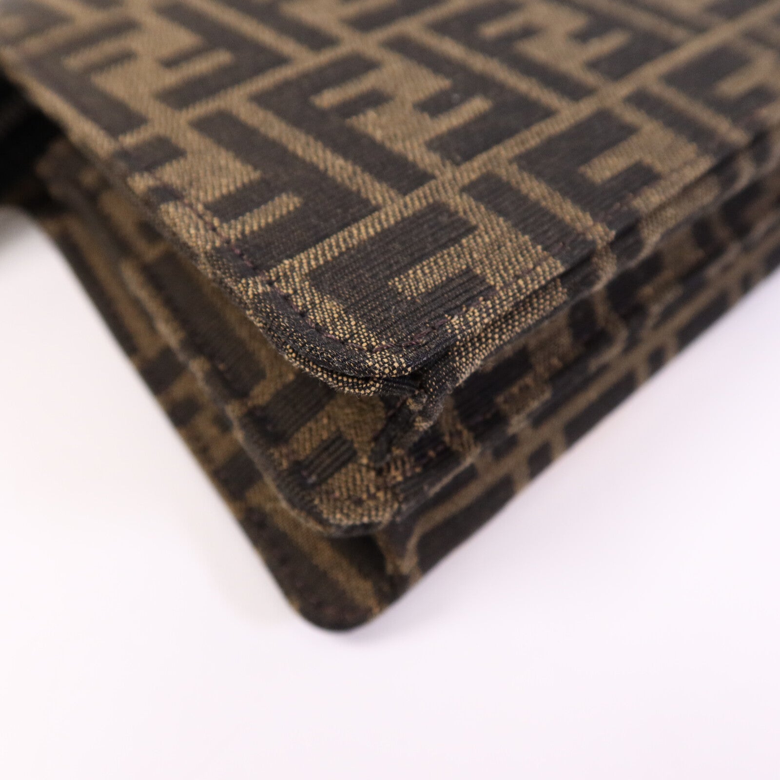 FENDI Jacquard/帆布Peekaboo I See UX-Cross銀扣手挽肩背兩用袋