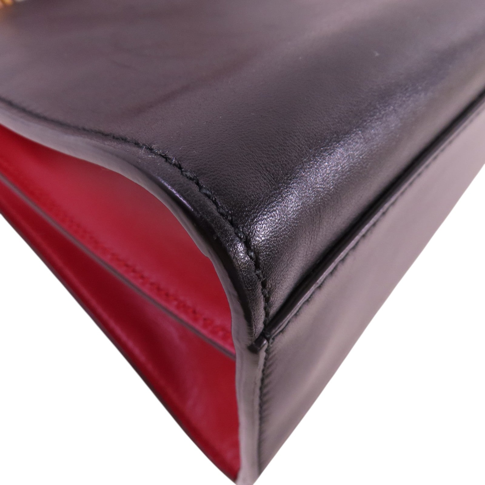 GUCCI 牛皮皮革Nymphaea Bamboo金扣手挽肩背兩用袋