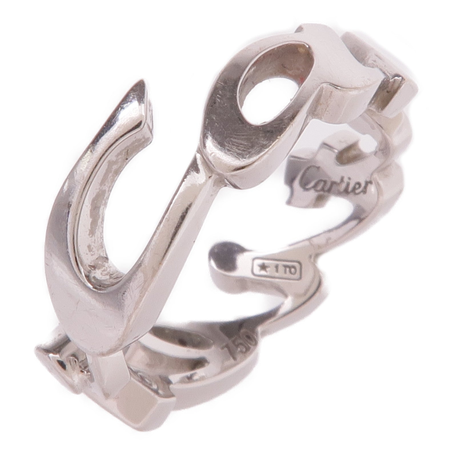 CARTIER 18K白金Signature Ring戒指Cartier#49/US#5