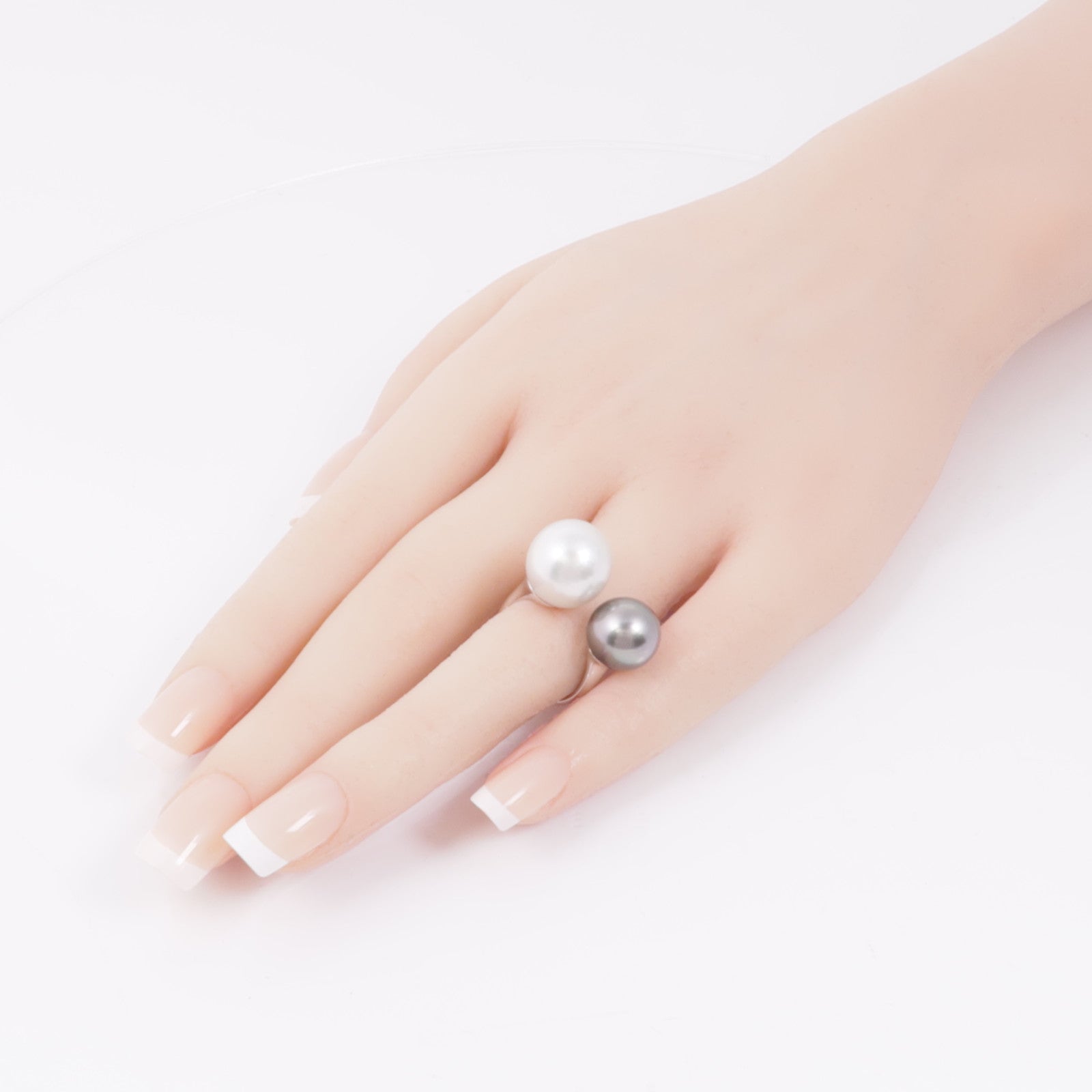 JEWELRY 18K白金Pearl Ring珍珠戒指US#5.25
