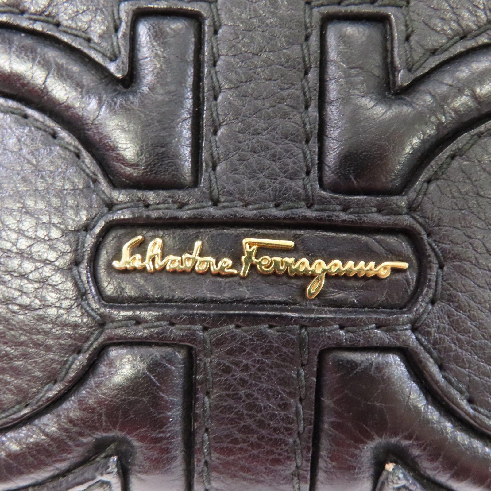 Salvatore Ferragamo 牛皮皮革Tote Bag手挽袋黑色