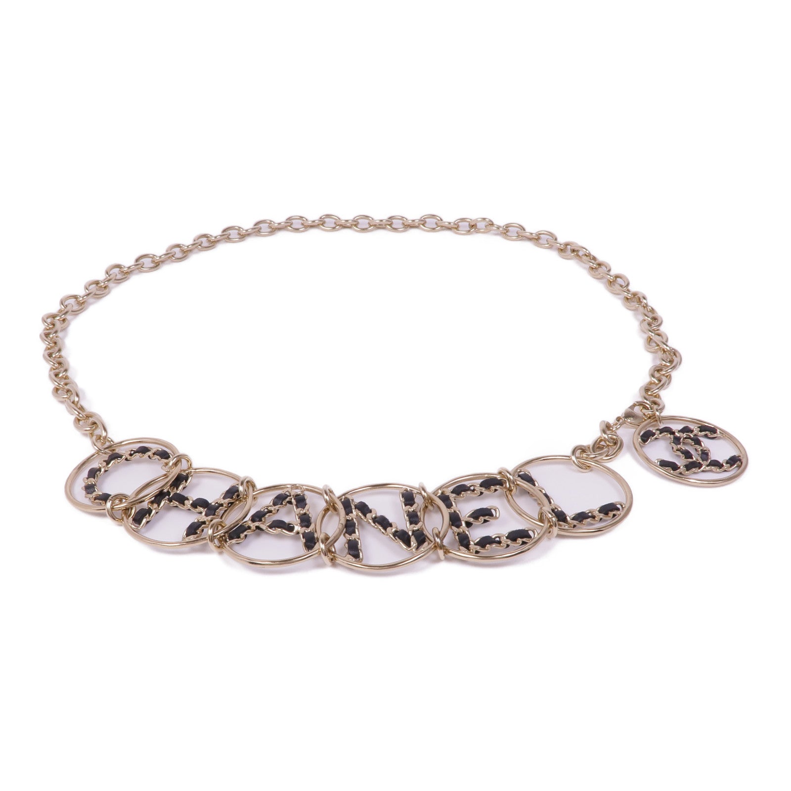 CHANEL 金屬/皮革Fancy Belt腰帶