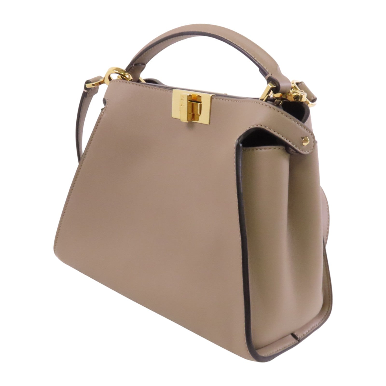 FENDI 牛皮皮革Peekaboo金扣手挽肩背兩用袋