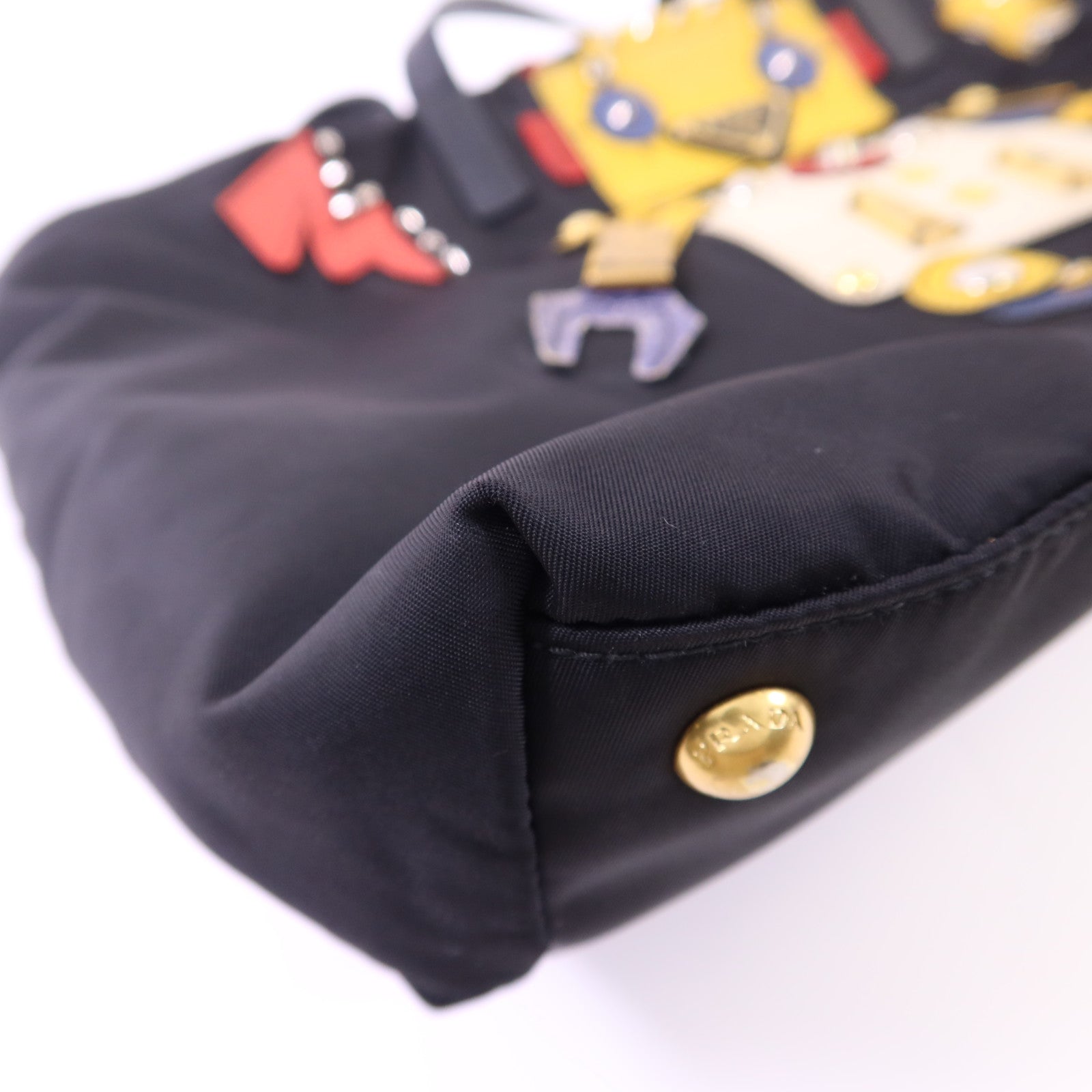 PRADA 尼龍Robot Tote Bag金扣手挽袋1BG052