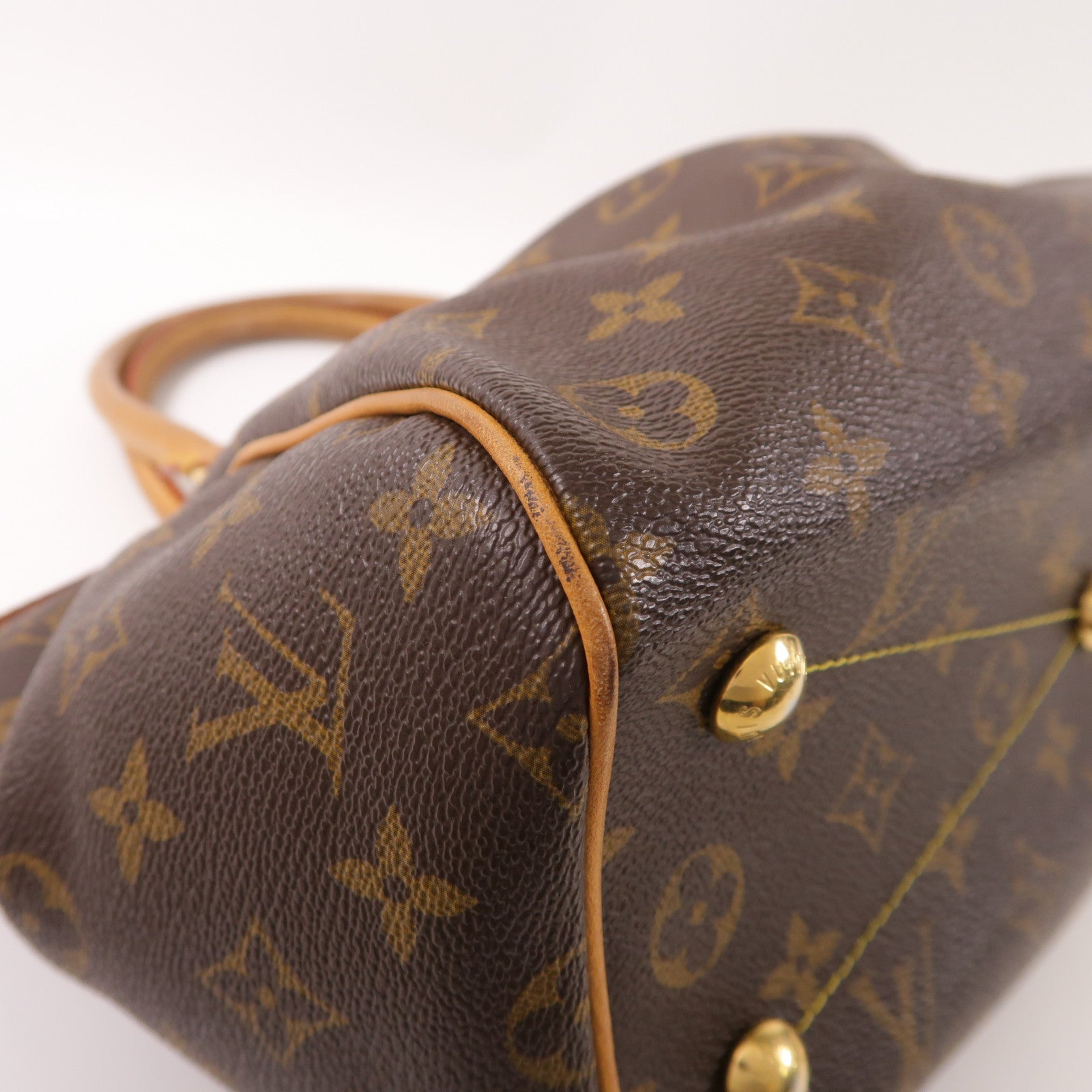 LOUIS VUITTON LV GHW Tivoli PM Handbag M40143 Monogram Brown