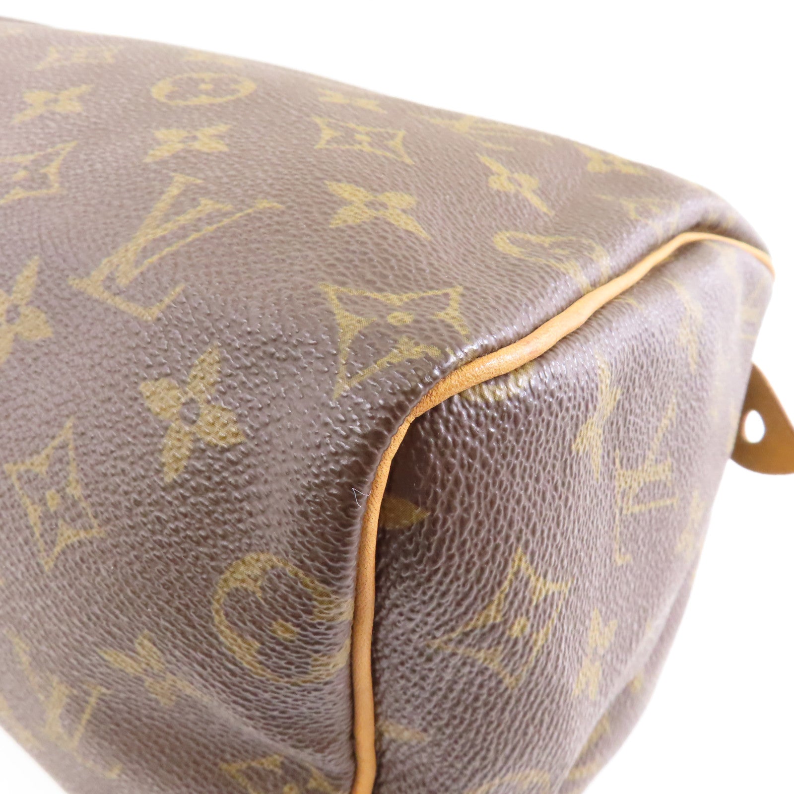LOUIS VUITTON Monogram Speedy 25金扣手挽袋棕色