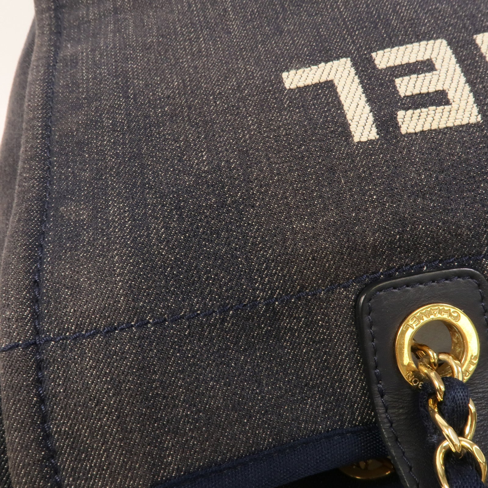 CHANEL Denim Deauville Tote Bag手挽肩背兩用袋