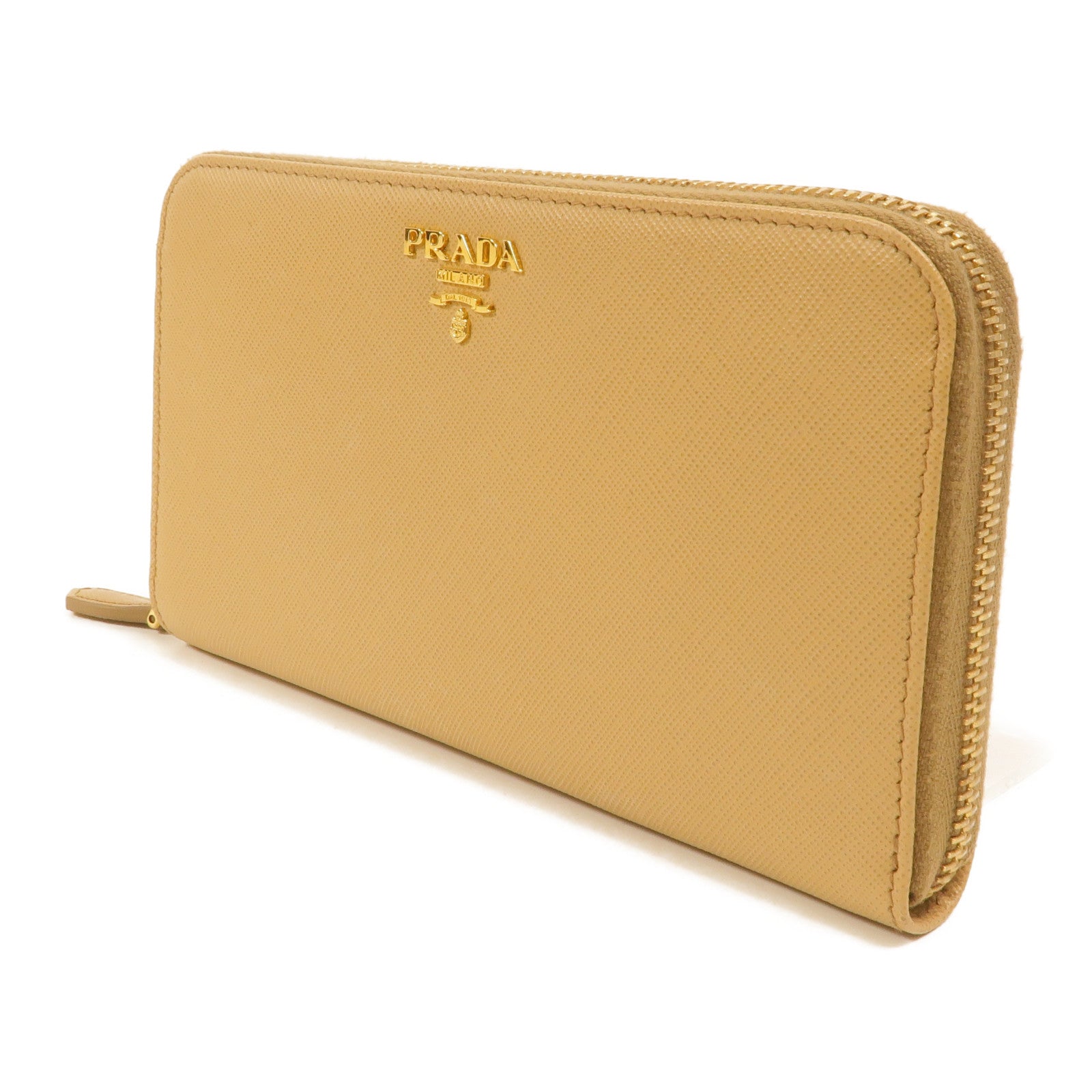 PRADA Saffiano皮革Zipper Long Wallet長錢包