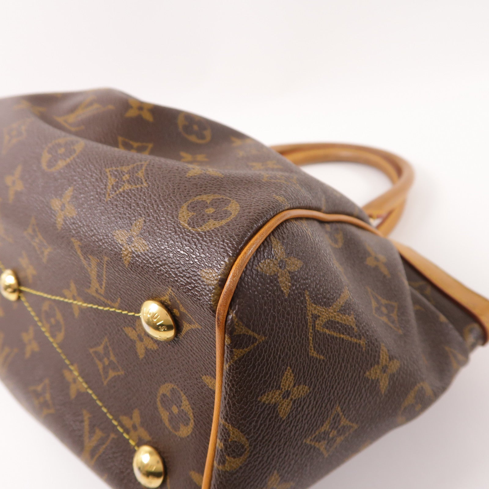LOUIS VUITTON LV GHW Tivoli PM Handbag M40143 Monogram Brown