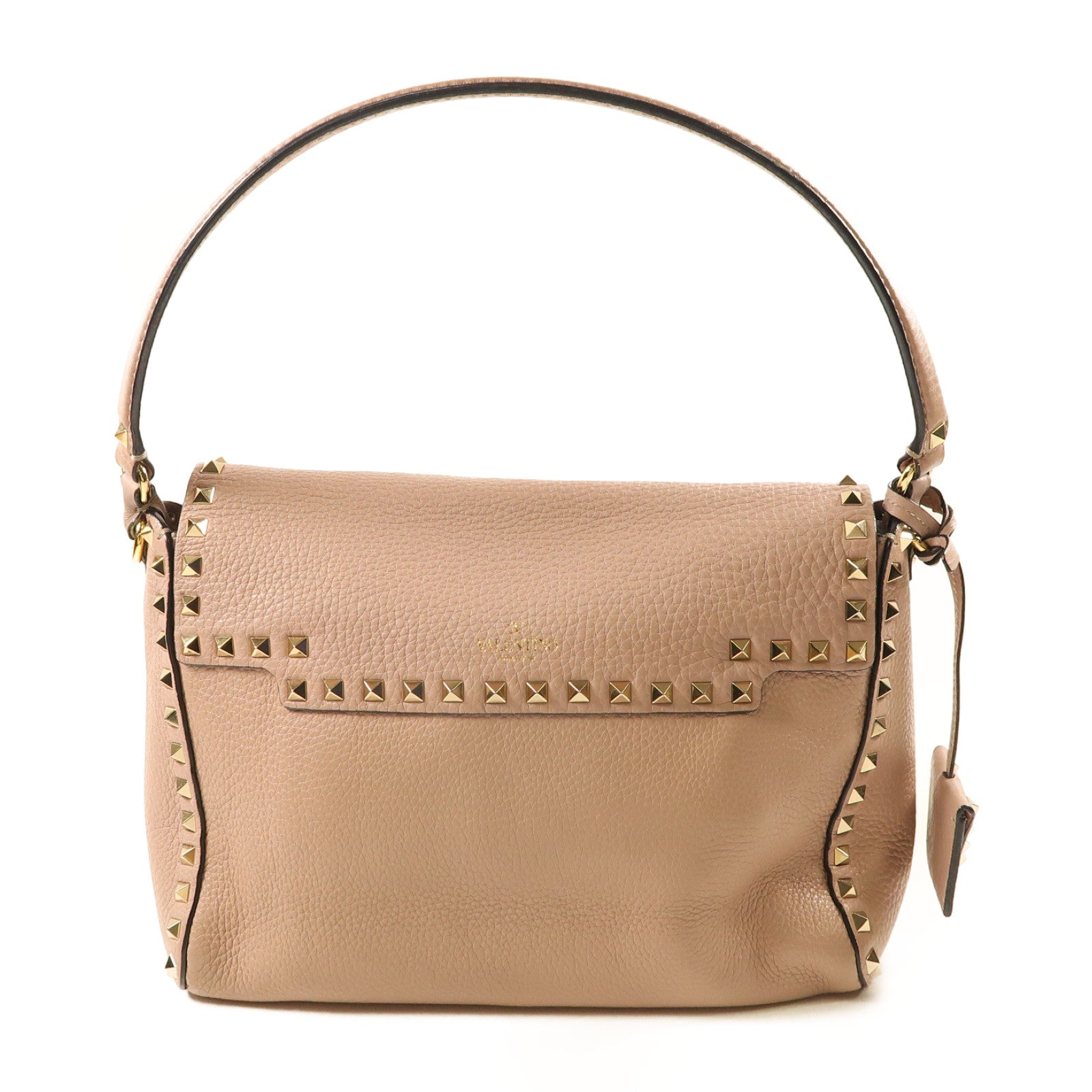Valentino 牛皮皮革Shoulder Bag/Handbag金扣手挽袋/淺粉紅色肩背袋