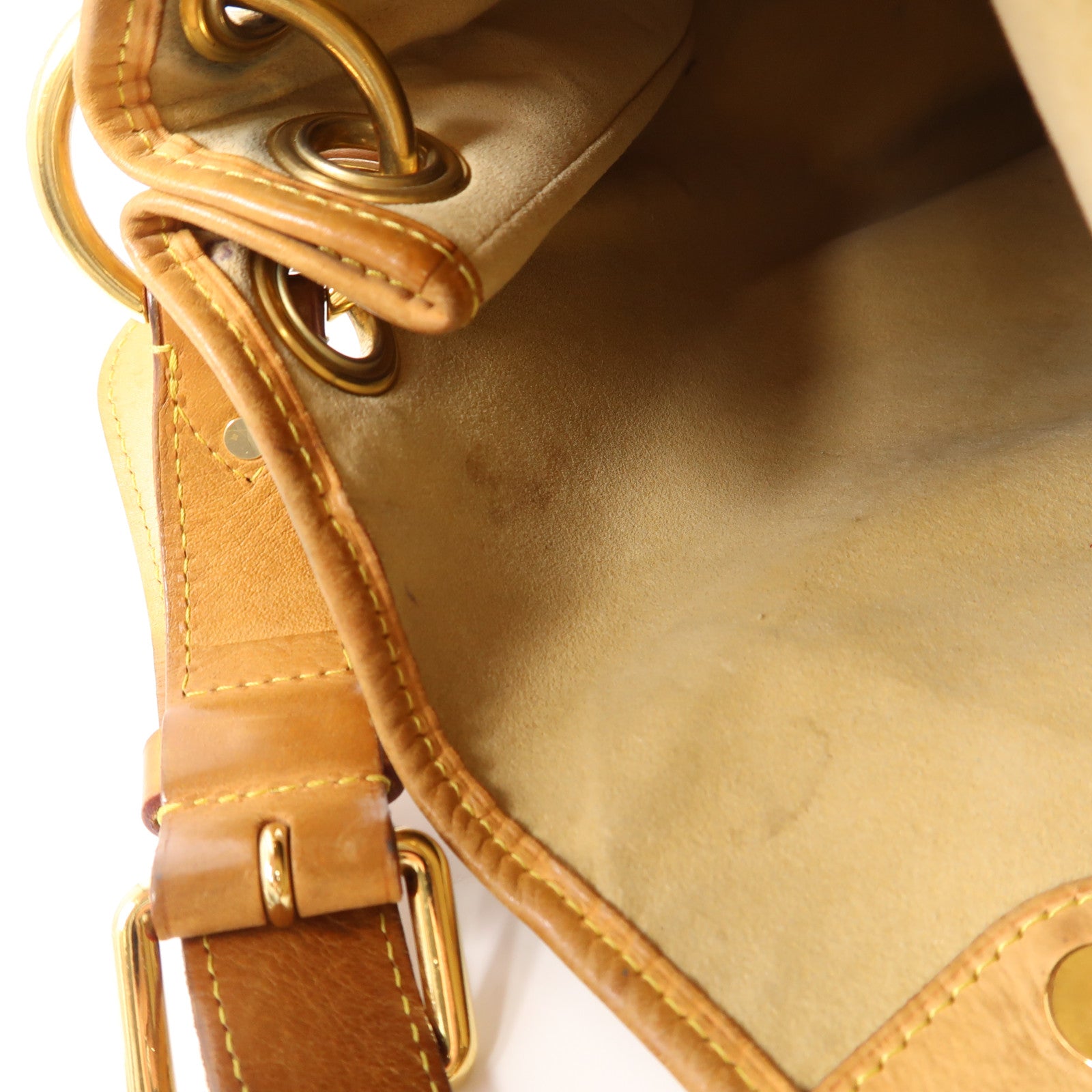 LOUIS VUITTON Monogram Galliera PM金扣肩背袋棕色