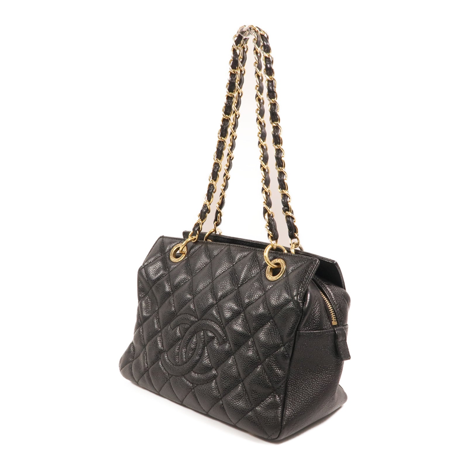 CHANEL 牛皮皮革Petite Timeless Tote金扣肩背袋