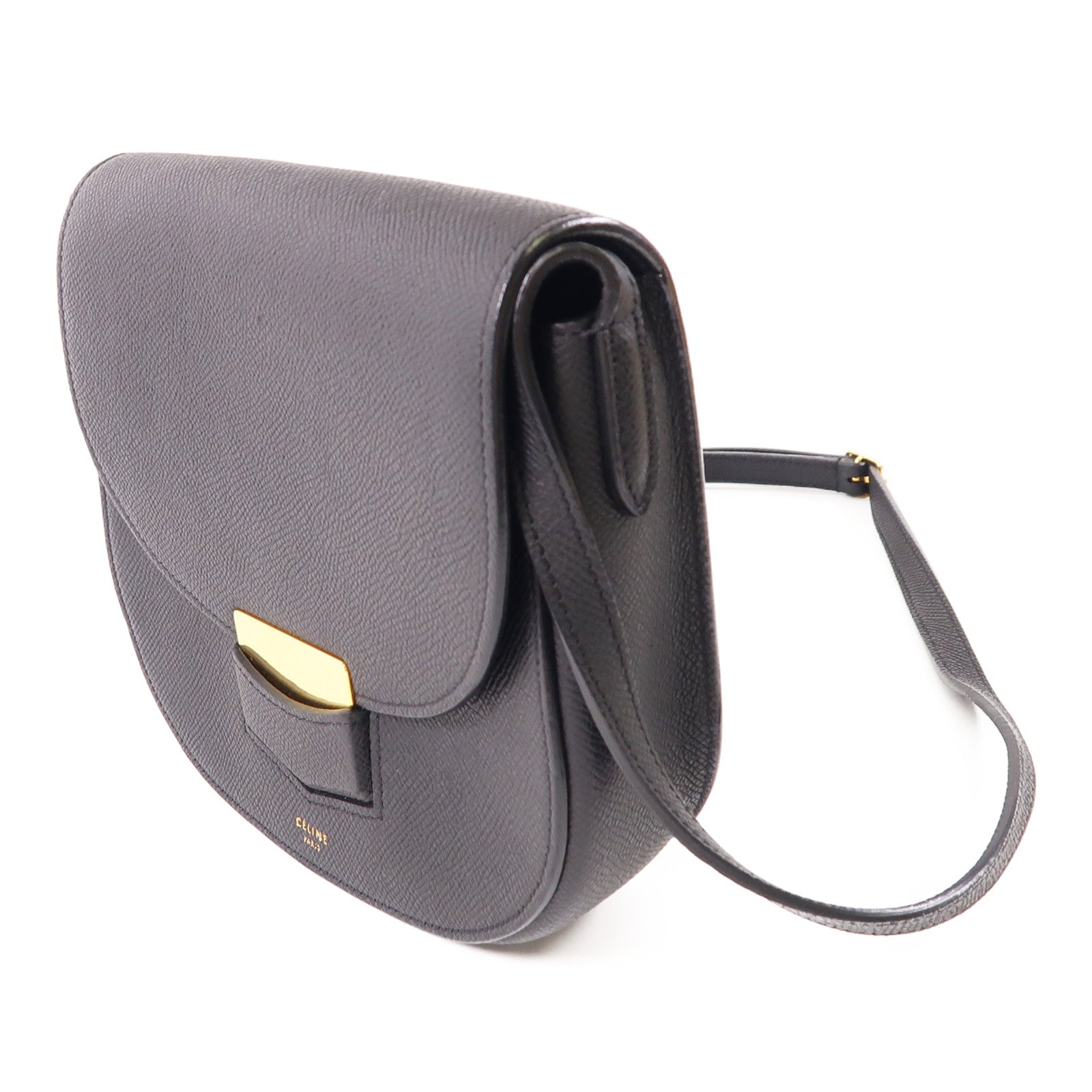 CELINE 牛皮皮革Trotter Shoulder Bag金扣肩背袋