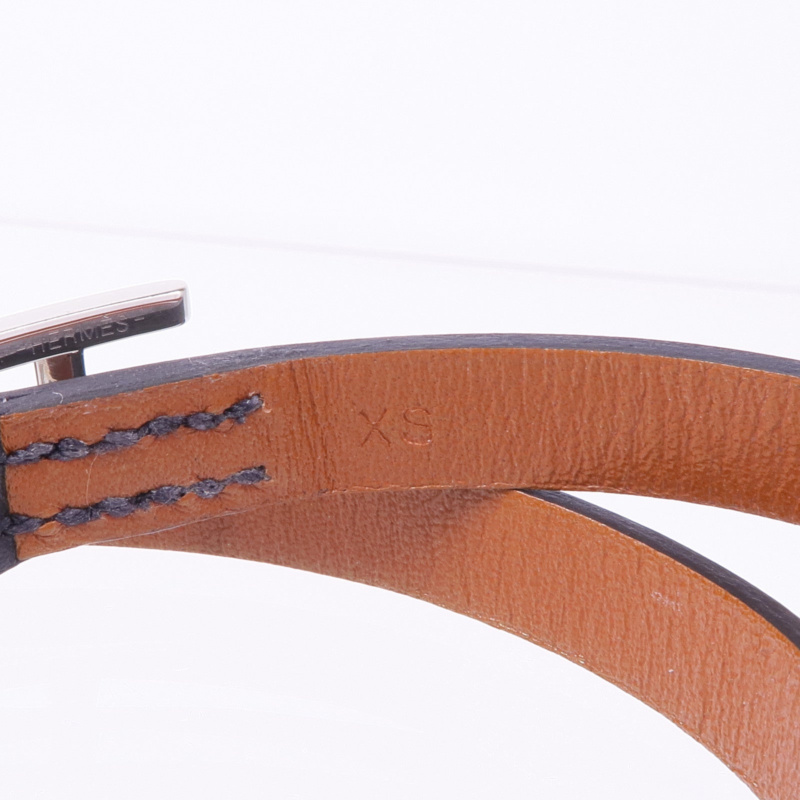 HERMES Swift皮革Behapi Double Tour銀扣手帶