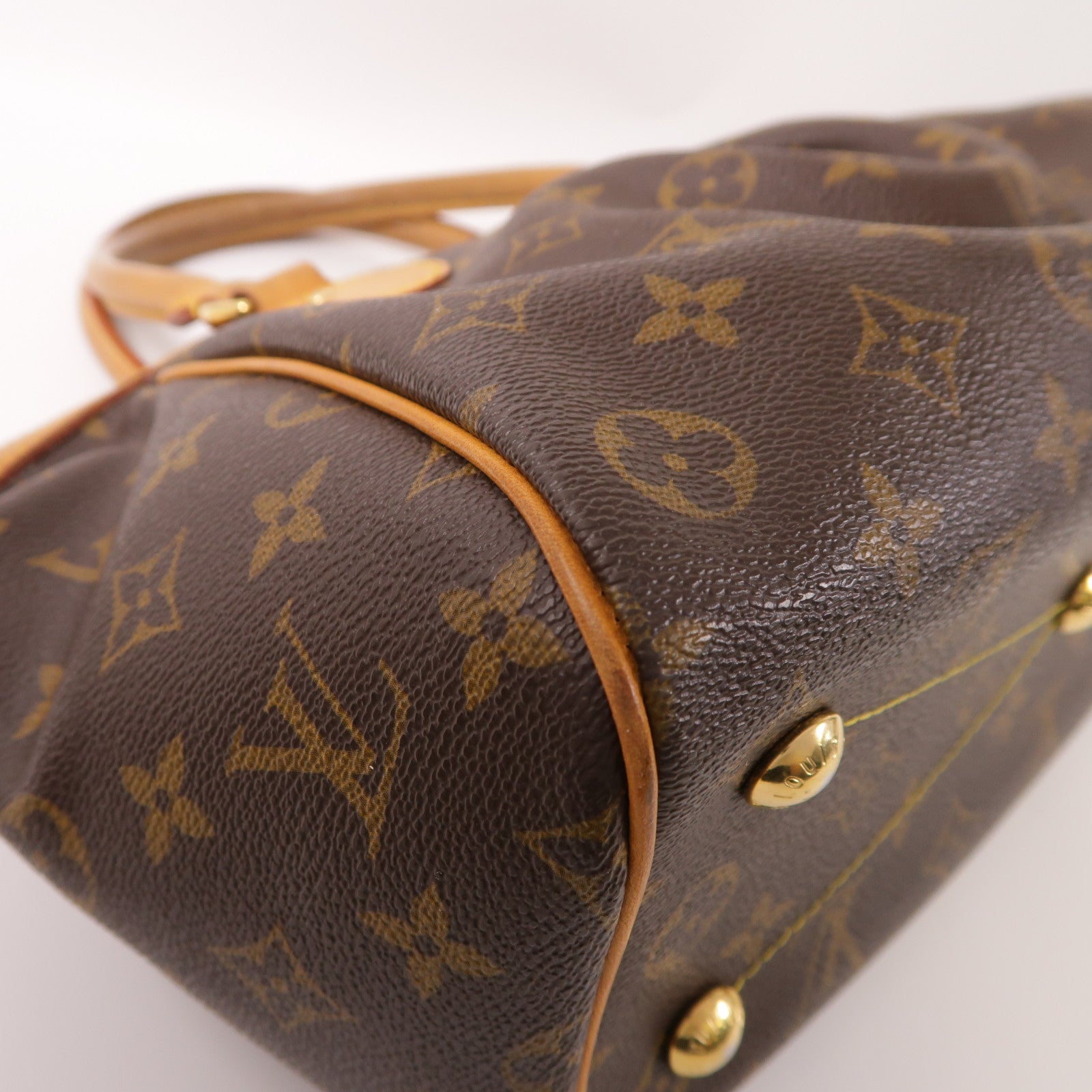 LOUIS VUITTON LV GHW Tivoli PM Handbag M40143 Monogram Brown