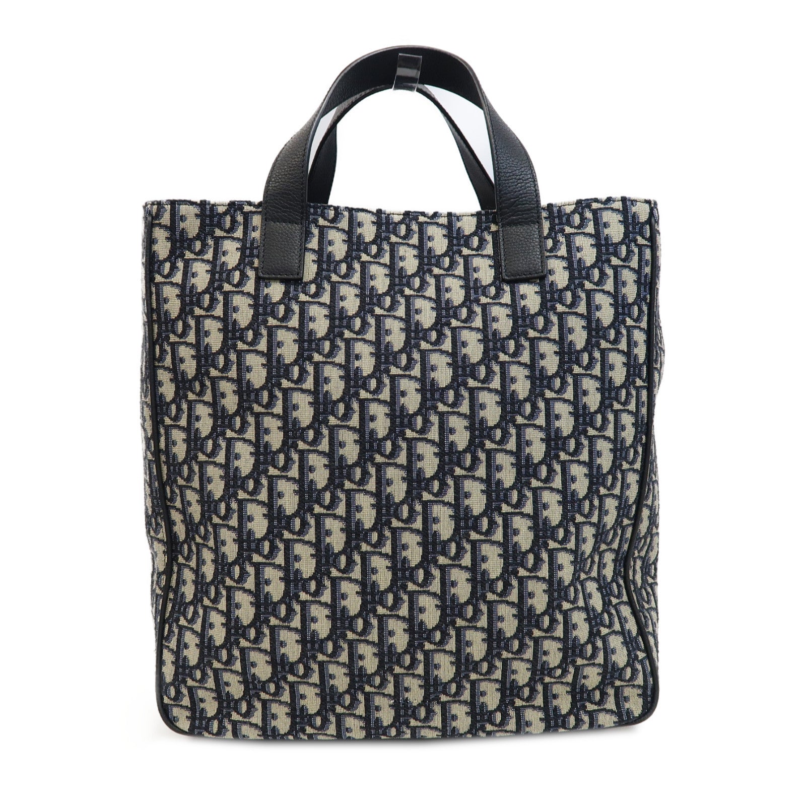 Dior 帆布2 Way Shoulder Tote銀扣手挽肩背兩用袋深藍色