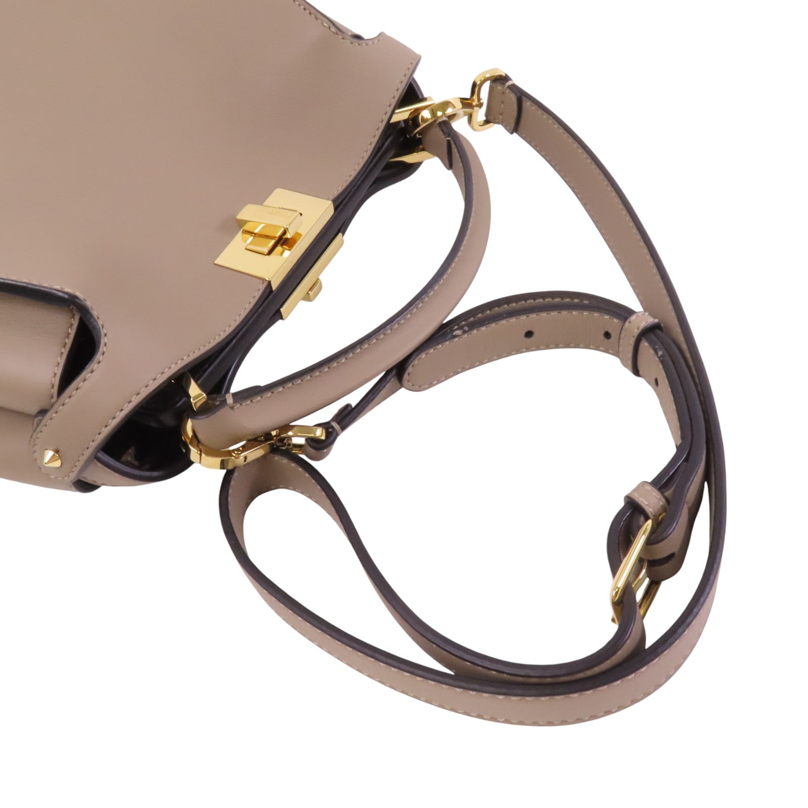 FENDI 牛皮皮革Peekaboo金扣手挽肩背兩用袋