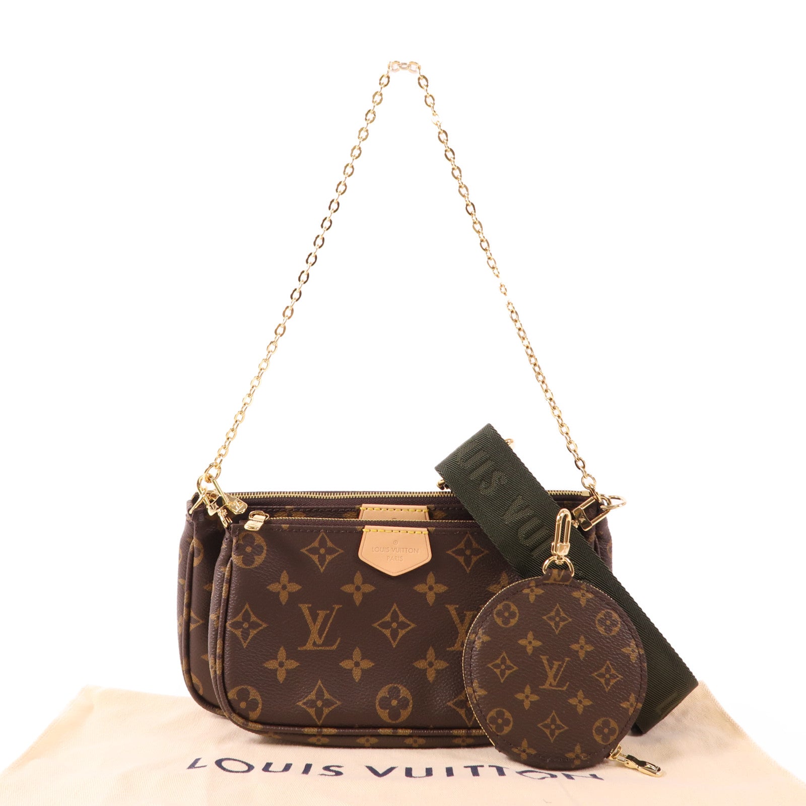 LOUIS VUITTON Monogram Multi Pochette Accessoires金扣肩背袋