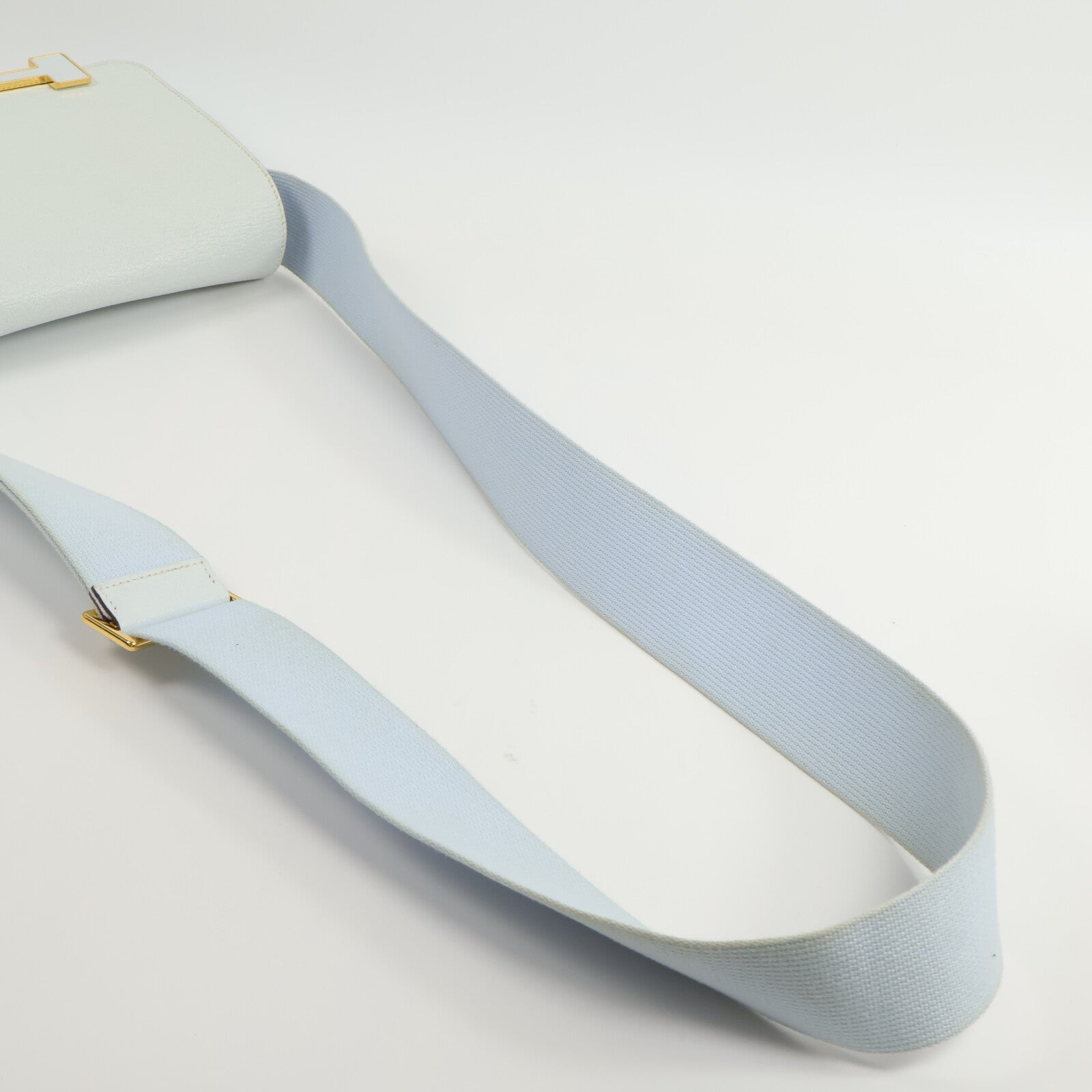 HERMES Chevre皮革Geta肩背袋Blue Brume