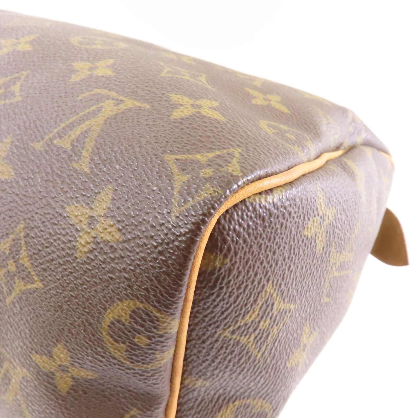 LOUIS VUITTON Monogram Speedy 25金扣手挽袋棕色
