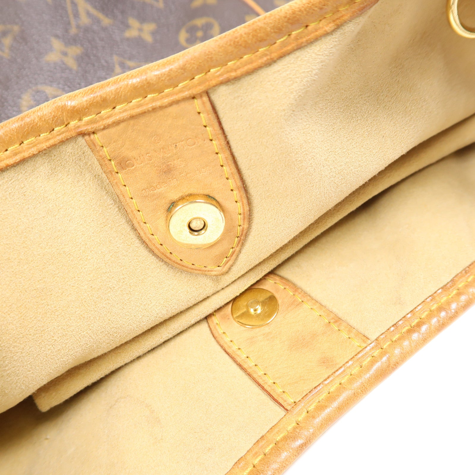 LOUIS VUITTON Monogram Galliera PM金扣肩背袋棕色