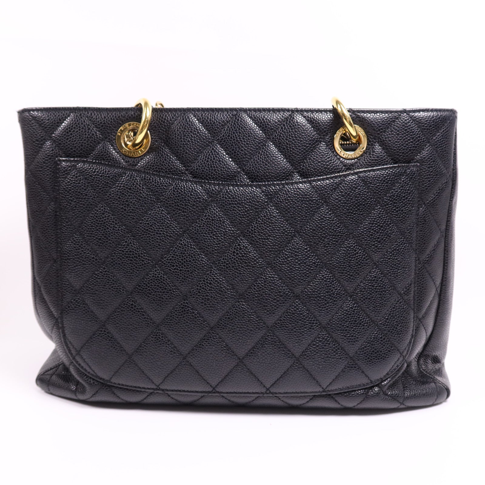 CHANEL 牛皮皮革GST Grand Shopping Tote Bag鏈帶手挽袋