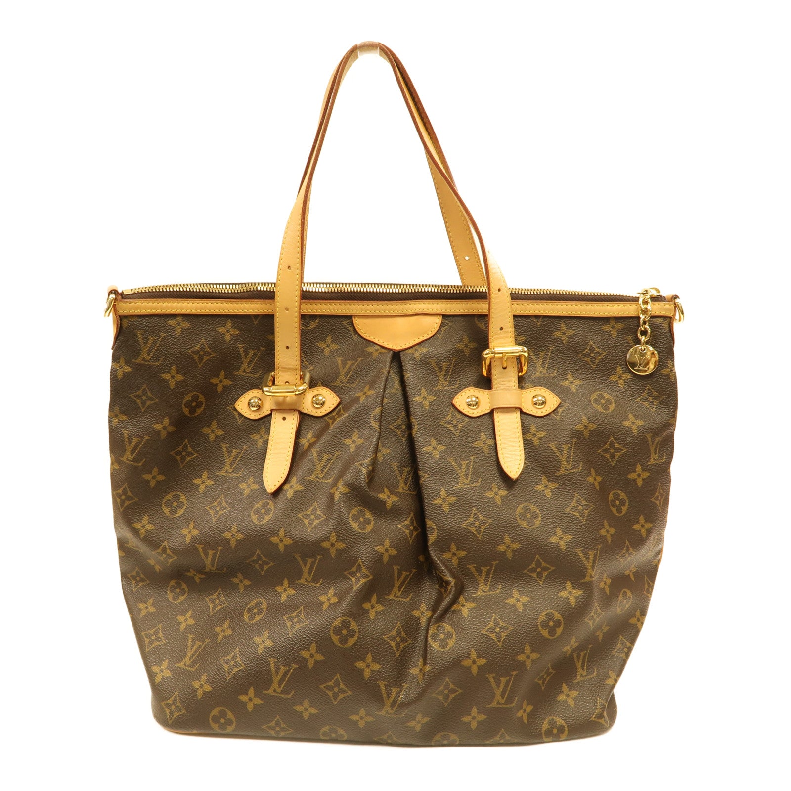 LOUIS VUITTON Monogram Palermo GM金扣手挽肩背兩用袋啡色