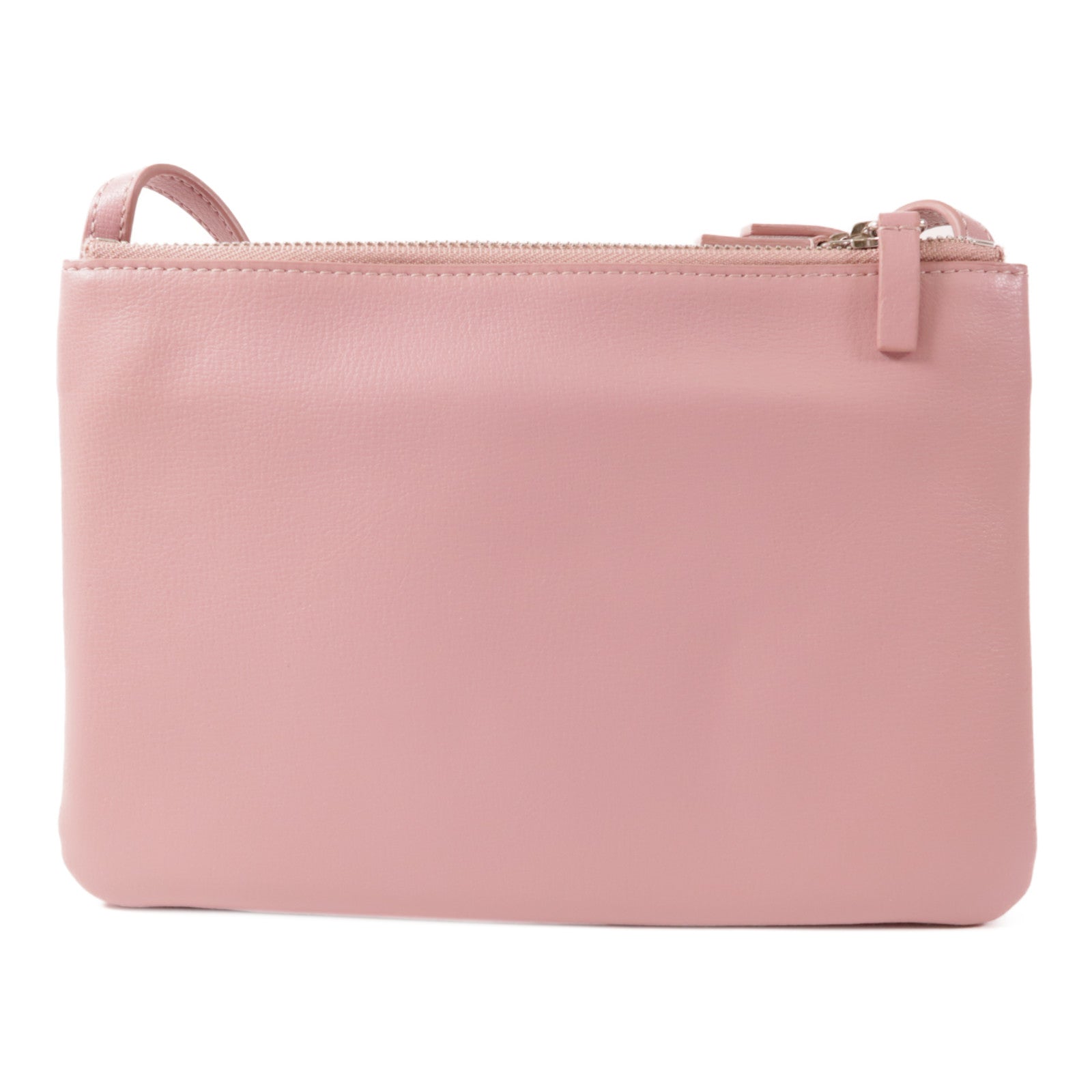 CELINE 牛皮皮革Trio銀扣肩背袋