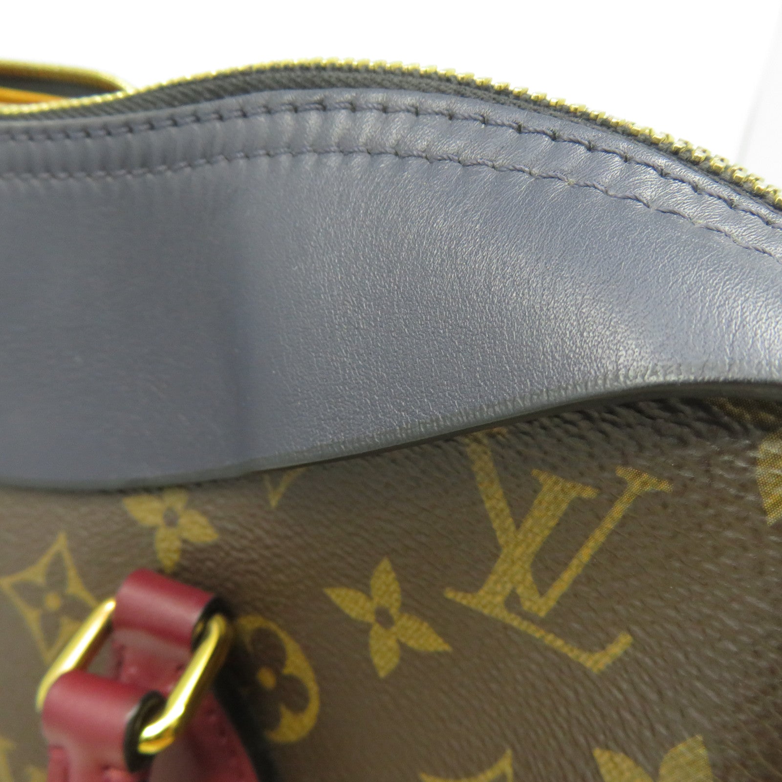 LOUIS VUITTON Monogram Tuileries金扣手挽肩背兩用袋啡色/深藍色