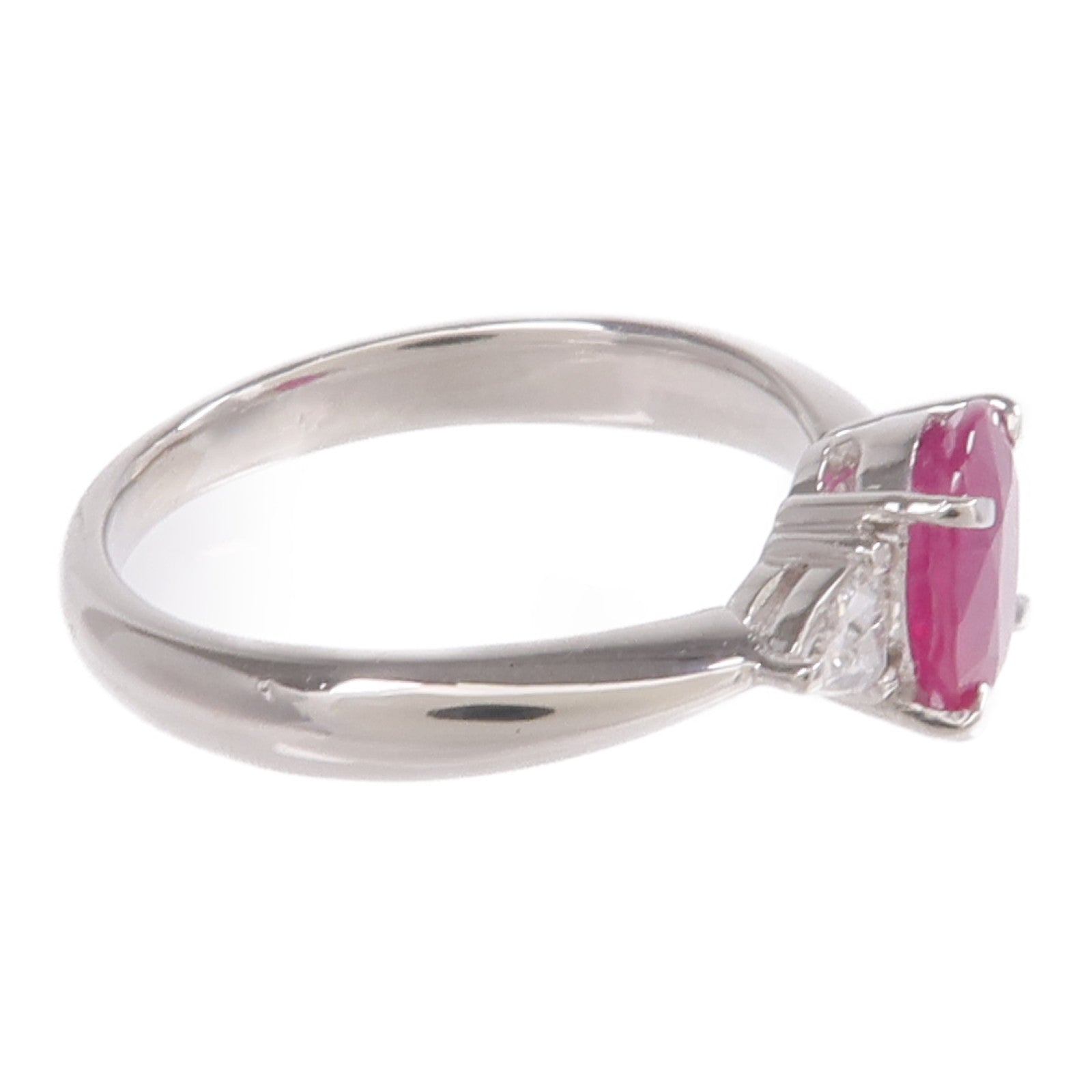 JEWELRY PT900鉑金Ruby Diamond Ring紅寶石/鑽石戒指