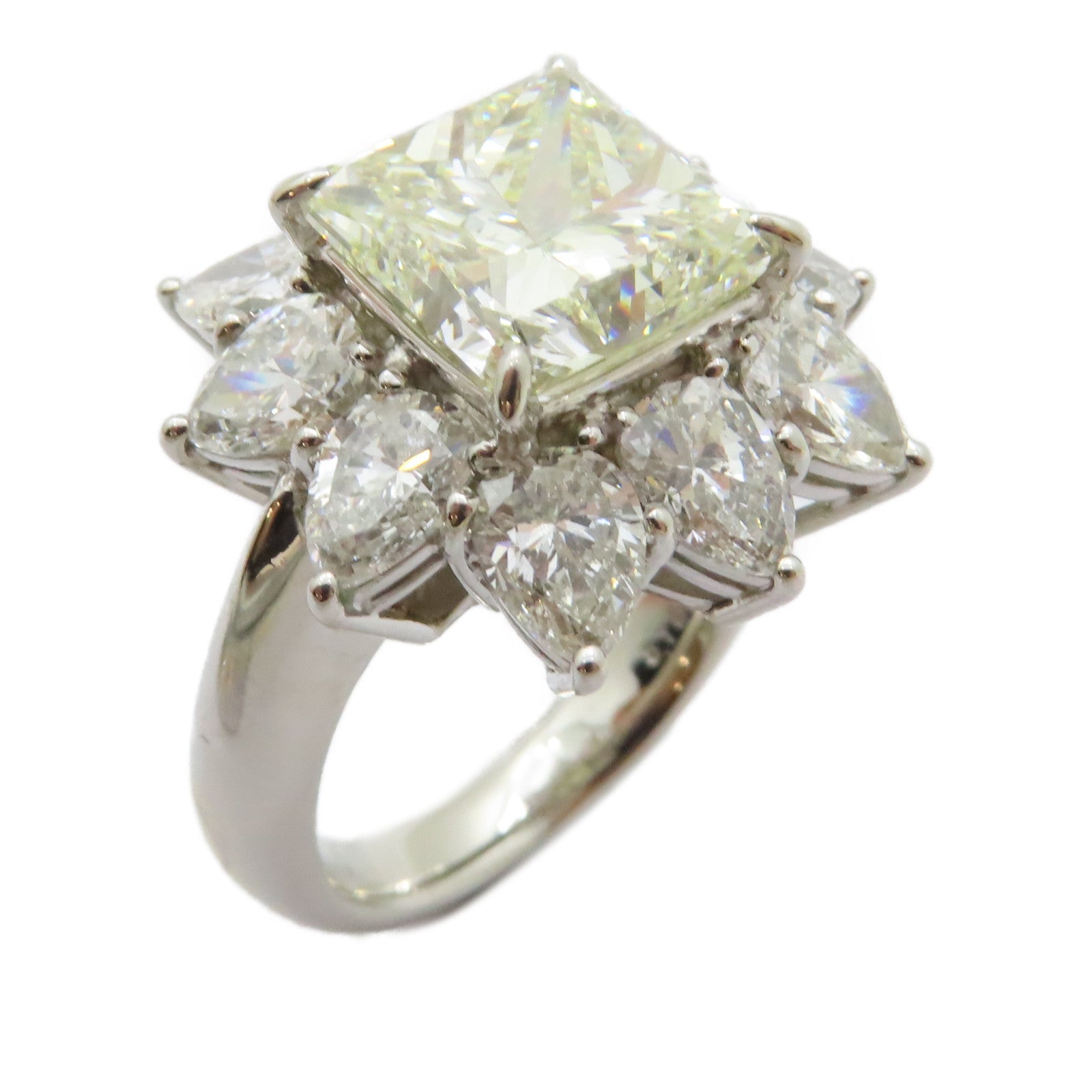 JEWELRY 【激減優惠】PT900鉑金Diamond Ring 5.165ct/4.13ct鑽石戒指US#6.75